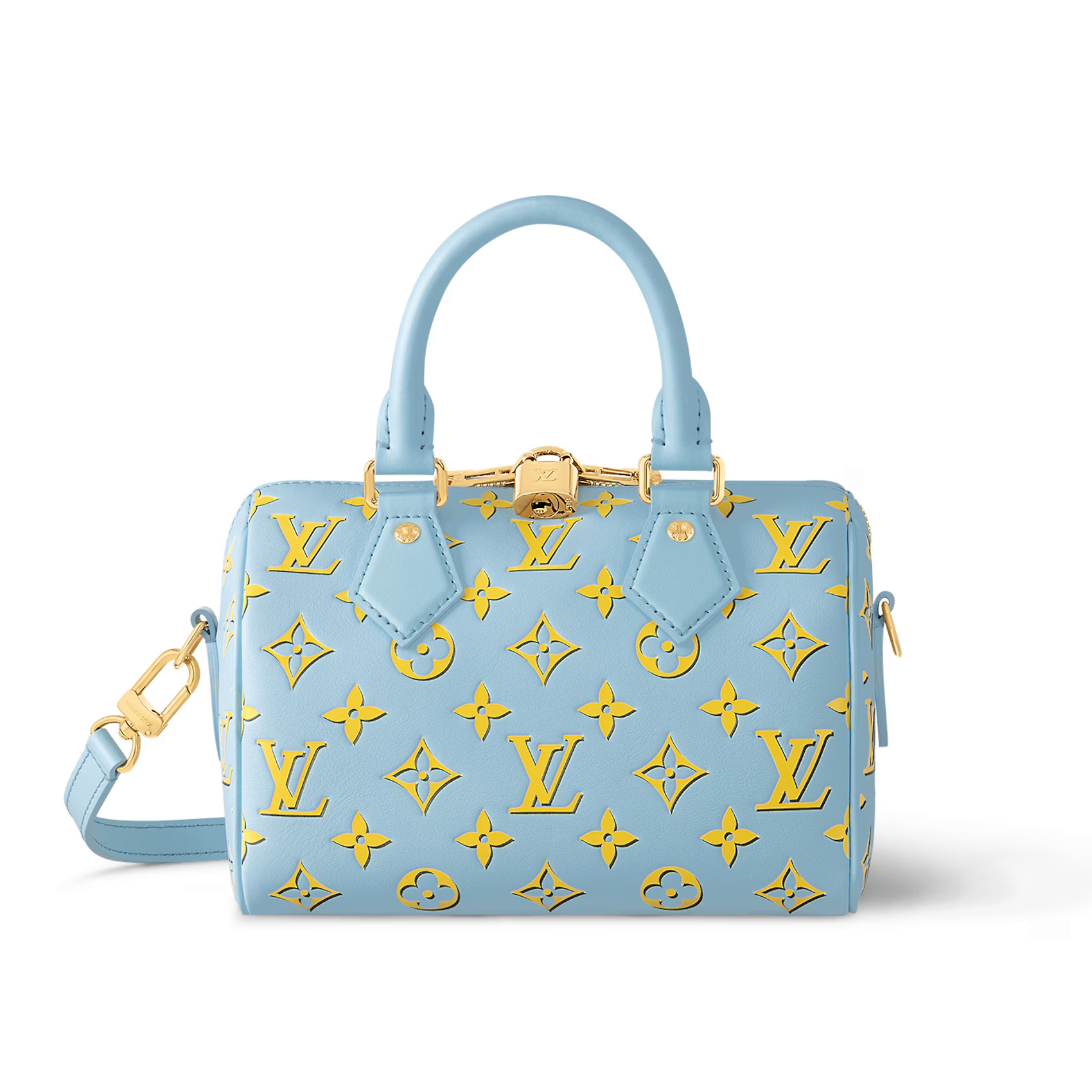 NIGO Louis Vuitton Women's Blue Detachable Adjustable Shoulder Strap Zipper Closure Calfskin Shoulder Crossbody Handbag Bag Bags #nigo72633