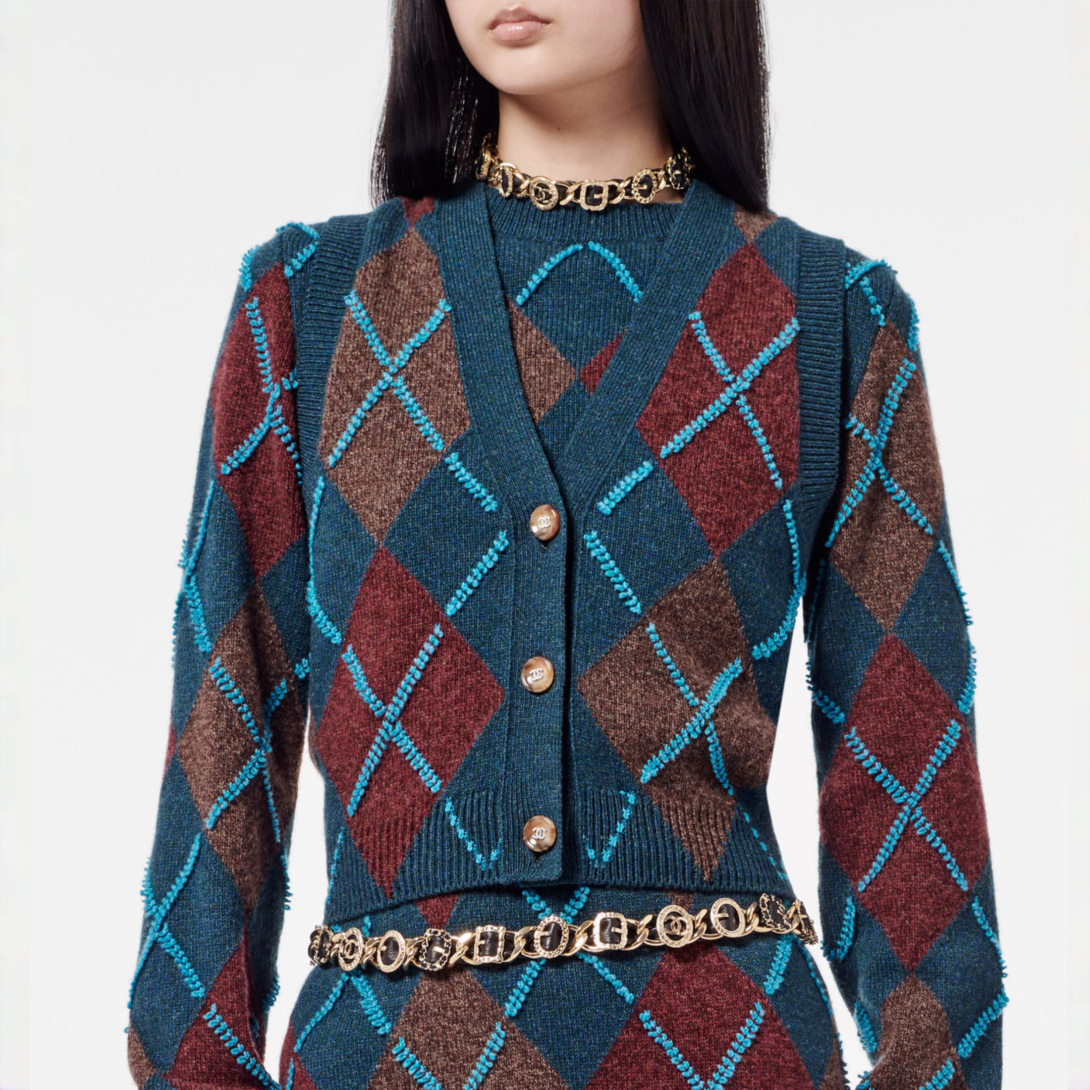 NIGO Chanel Women's spring and fall plaid retro fashion college style knitted Vest single-breasted tops Ngvp #nigo8939