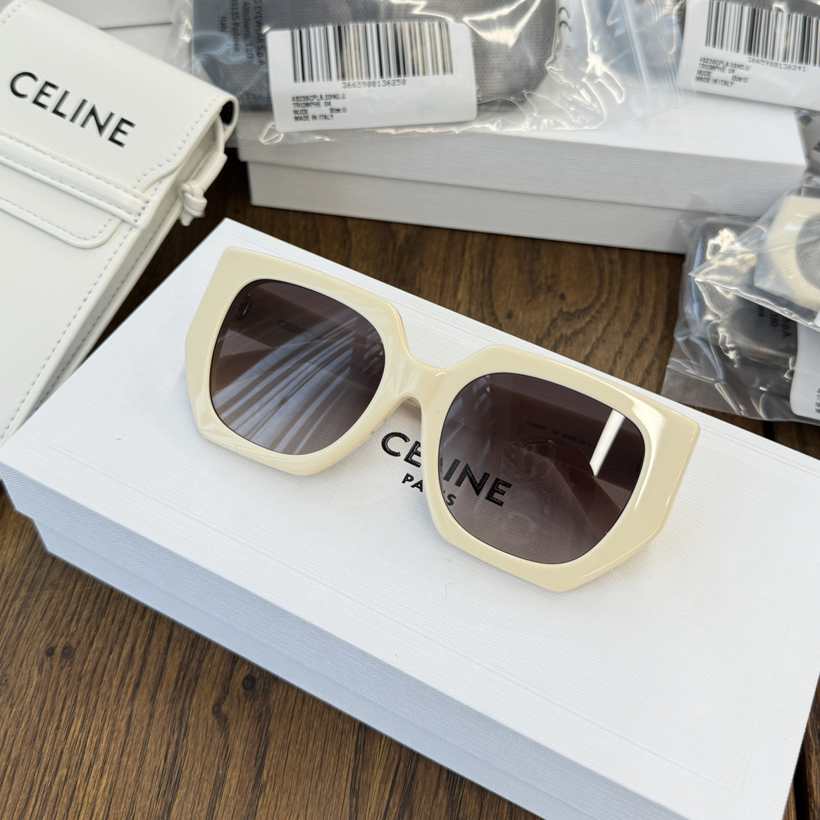 NIGO Celine Men's and Women's Solid Color Plate Frame Sunglasses Glasses #nigo72631
