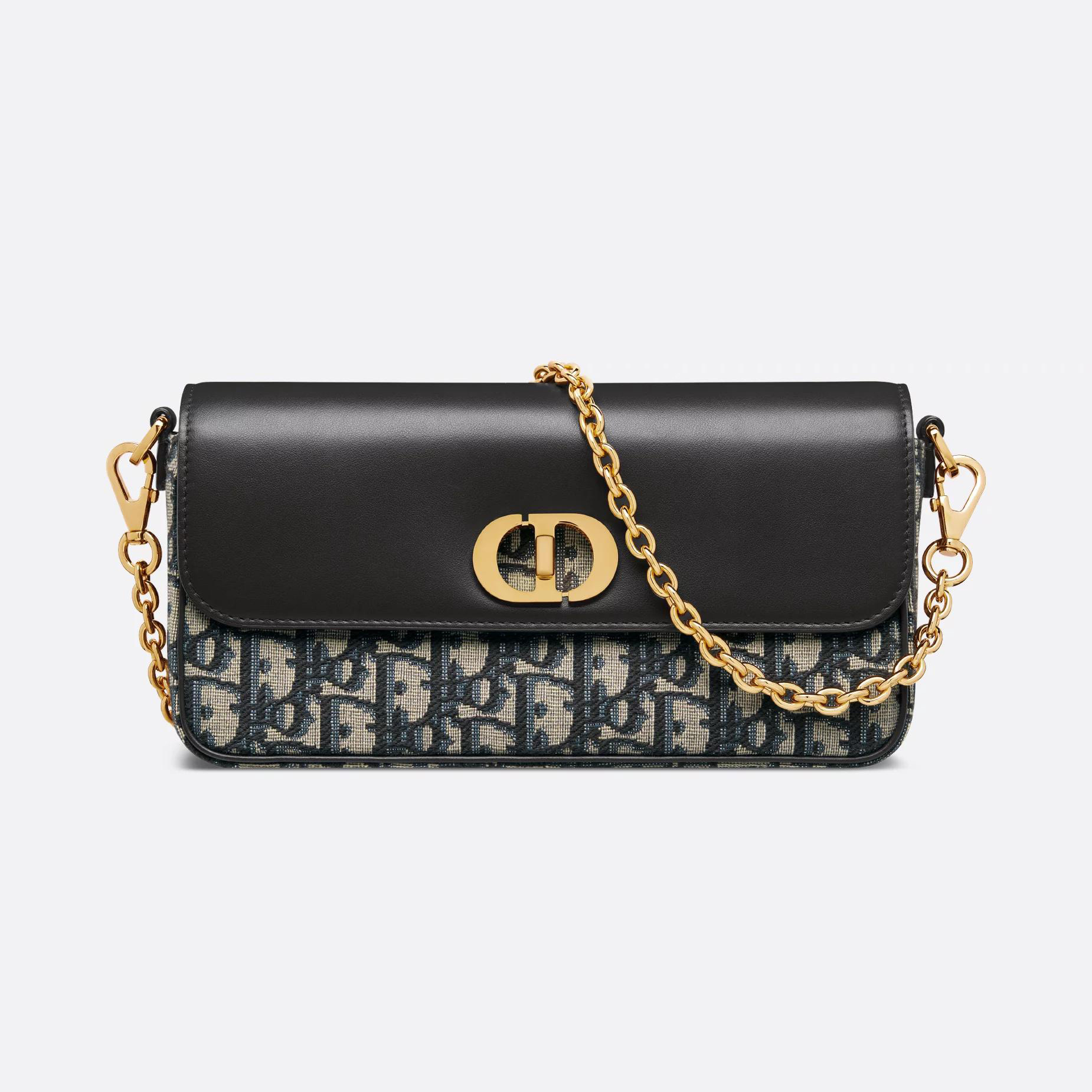 NIGO Dior 30 Montaigne Women's Adjustable Removable Shoulder Strap Flap Closure Jacquard Denim Shoulder Crossbody Bag Bags #nigo72653