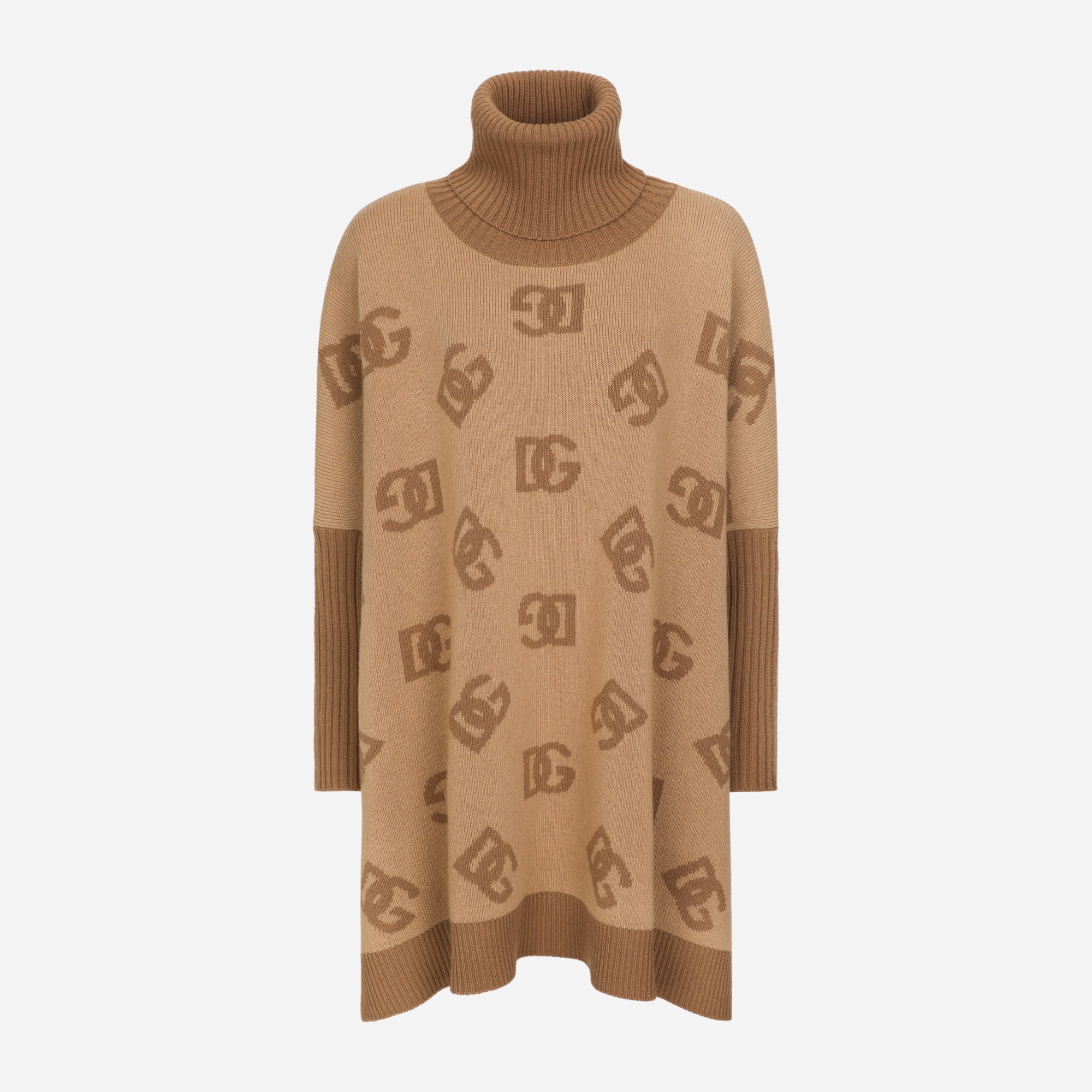 NIGO Dolce&Gabbana Women's Spring and Autumn Khaki Wool Turtleneck Sweater Pullover #nigo72652