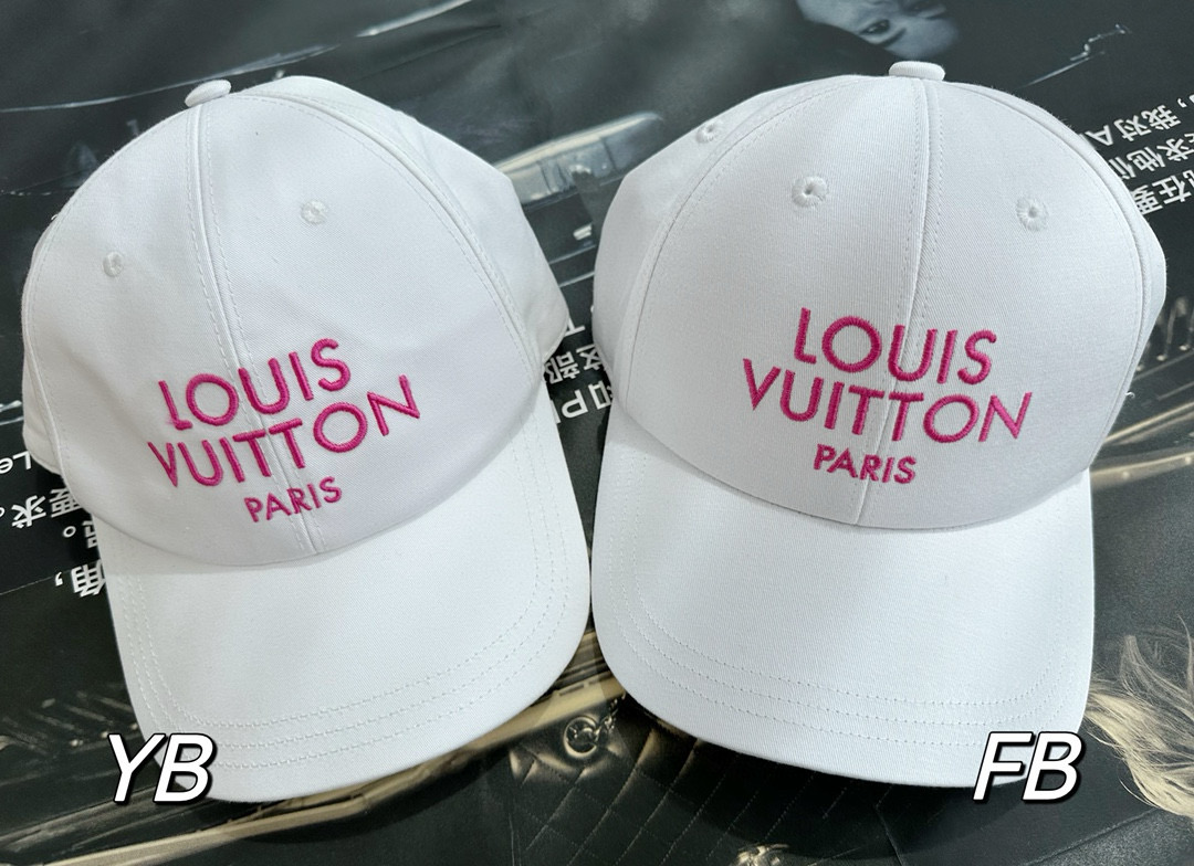 NIGO Louis Vuitton Men's and Women's White Monogrammed Embroidered Cotton Duck Cap Hat #nigo72675