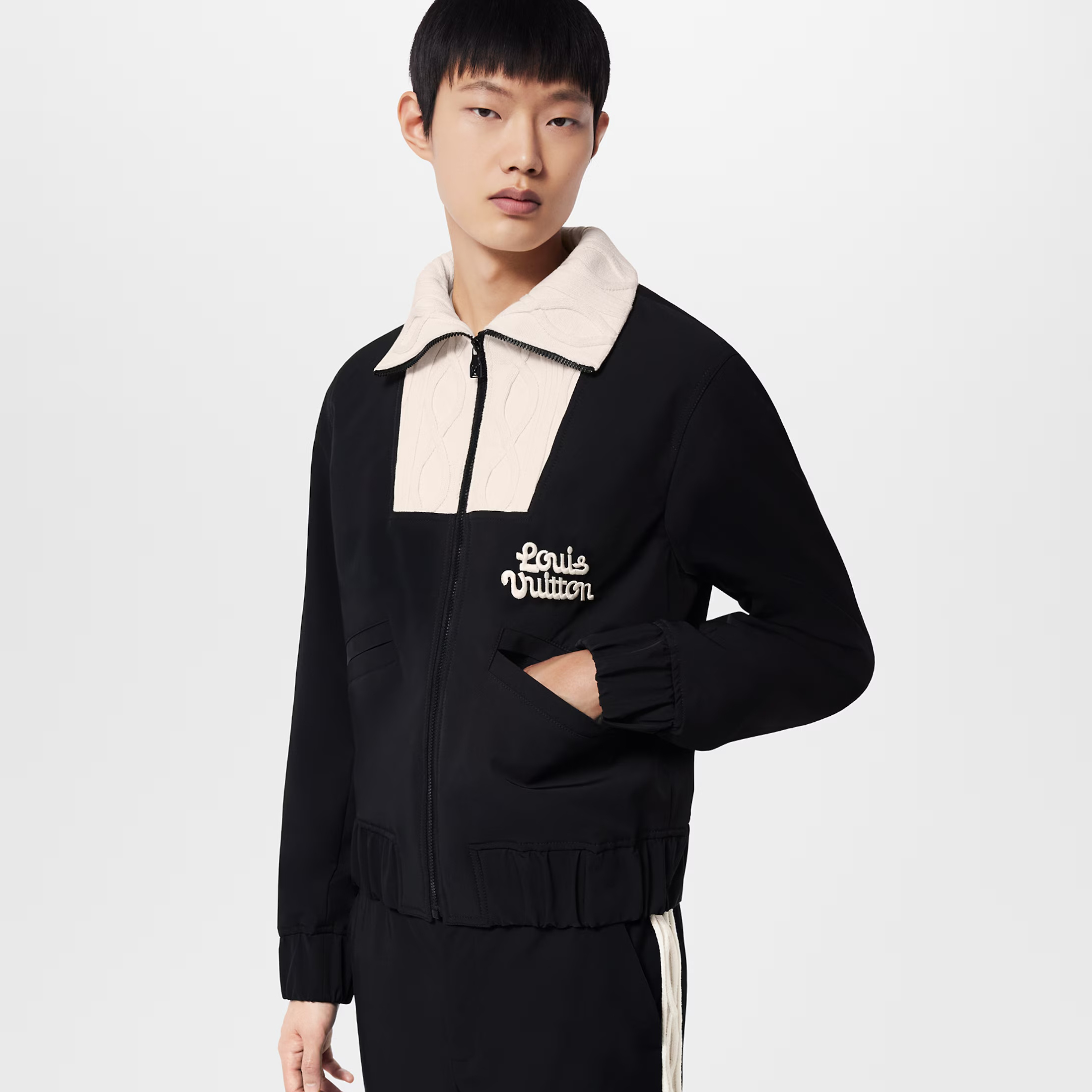 NIGO Louis Vuitton Men's Spring and Autumn Color Blocking Logo Embroidery High Collar Zipper Long Sleeve Jacket #nigo72669