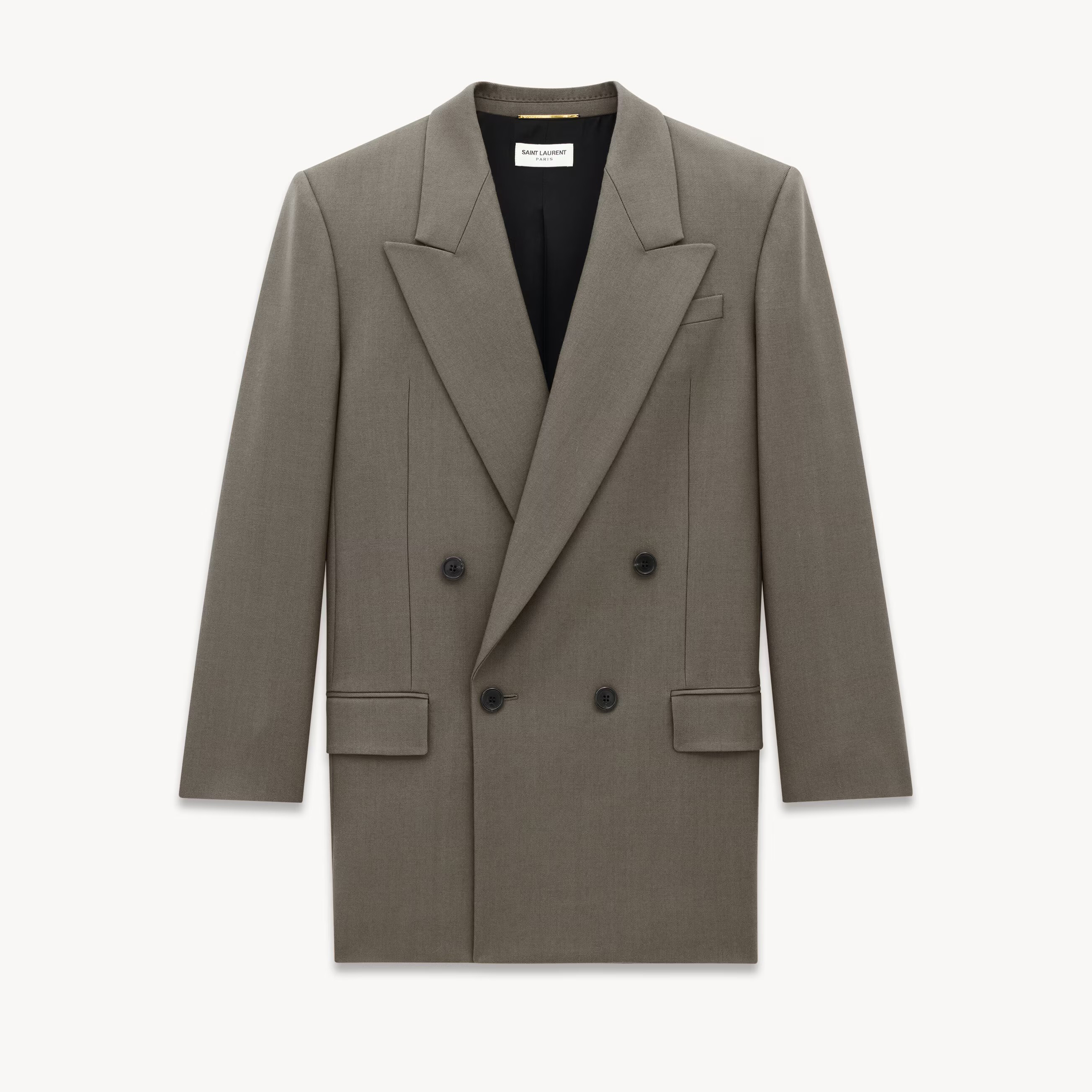 NIGO Saint Laurent Women's Spring And Autumn Solid Color Double Breasted Wool Gabardine Loose Long Sleeve Blazer Jacket Coat Ngvp #nigo8958