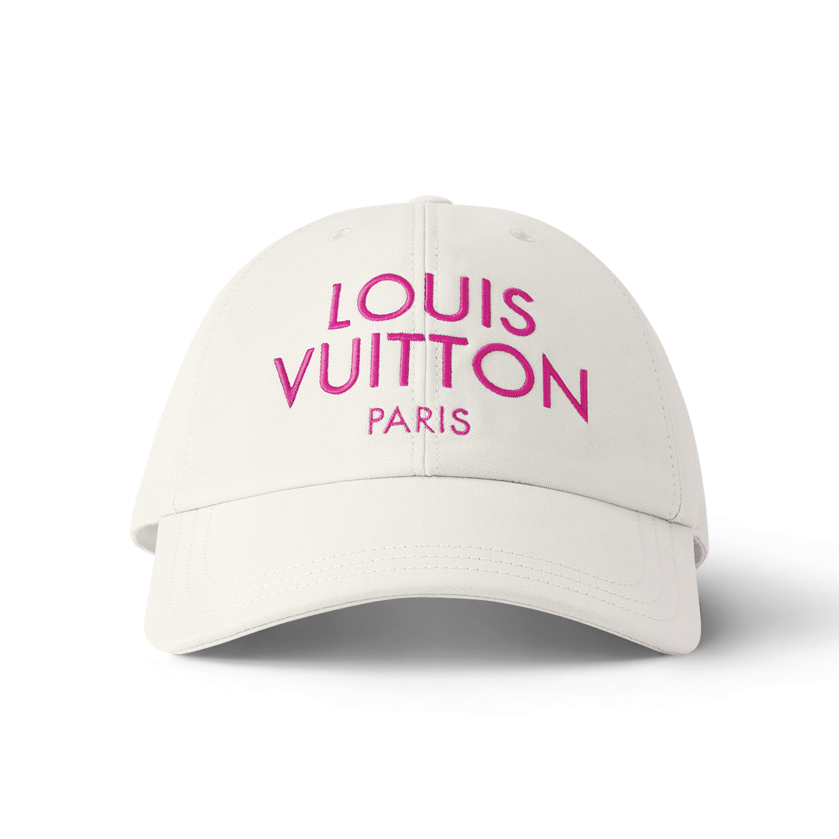 NIGO Louis Vuitton Men's and Women's White Monogrammed Embroidered Cotton Duck Cap Hat #nigo72675
