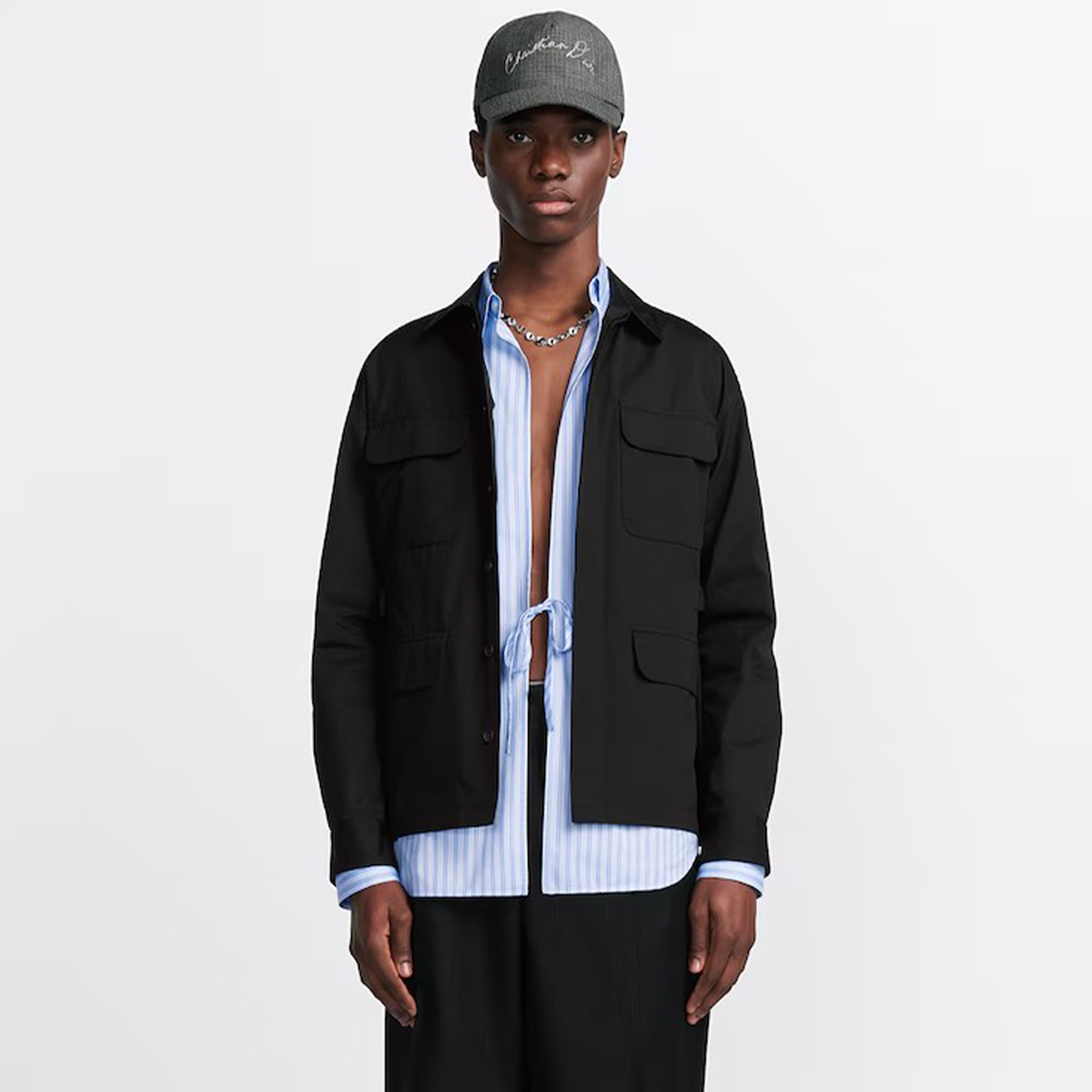 NIGO Dior Men's Spring And Fall Solid Color Logo Embroidery Cotton Lapel Single-Breasted Long-Sleeved Shirt Ngvp #nigo8962