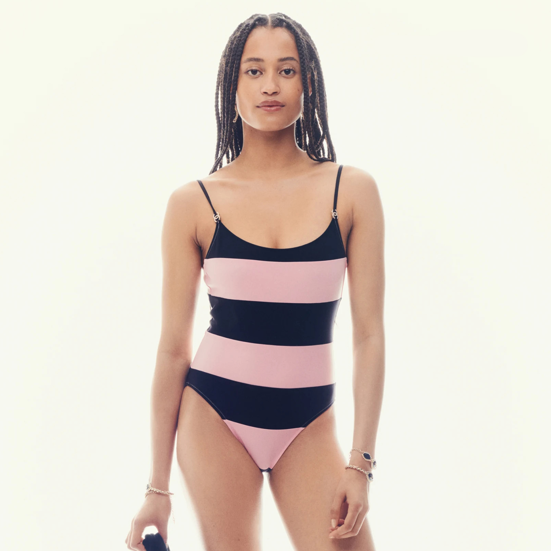 NIGO Chanel Women's Spring And Summer Two-color Striped Camisole One-piece Swimsuit Elegant Retro Fashion Top Ngvp #nigo9112