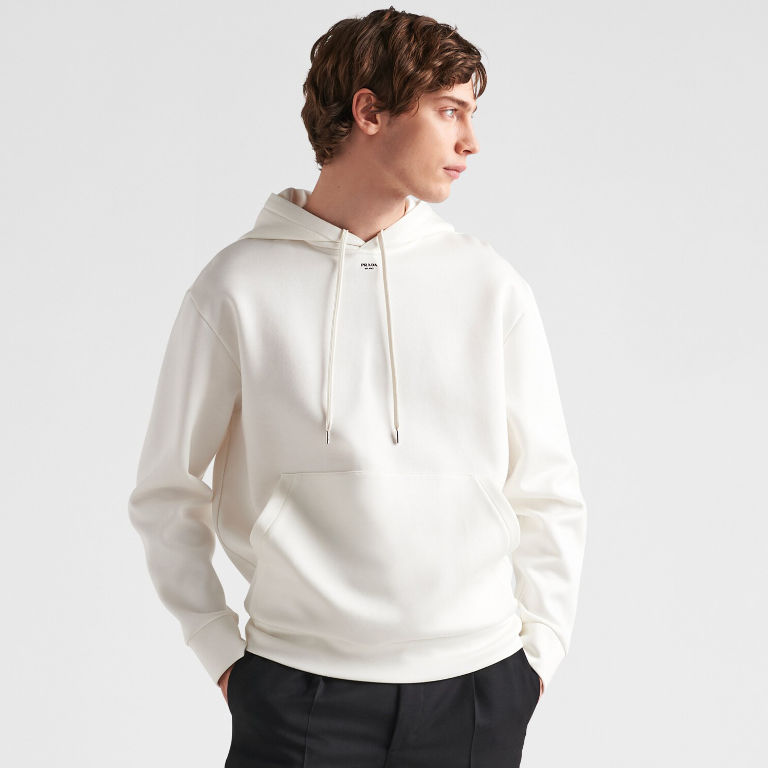 NIGO Prada Men's Spring and Autumn Solid Color Cotton Hooded Sweatshirt Pullover #nigo72686