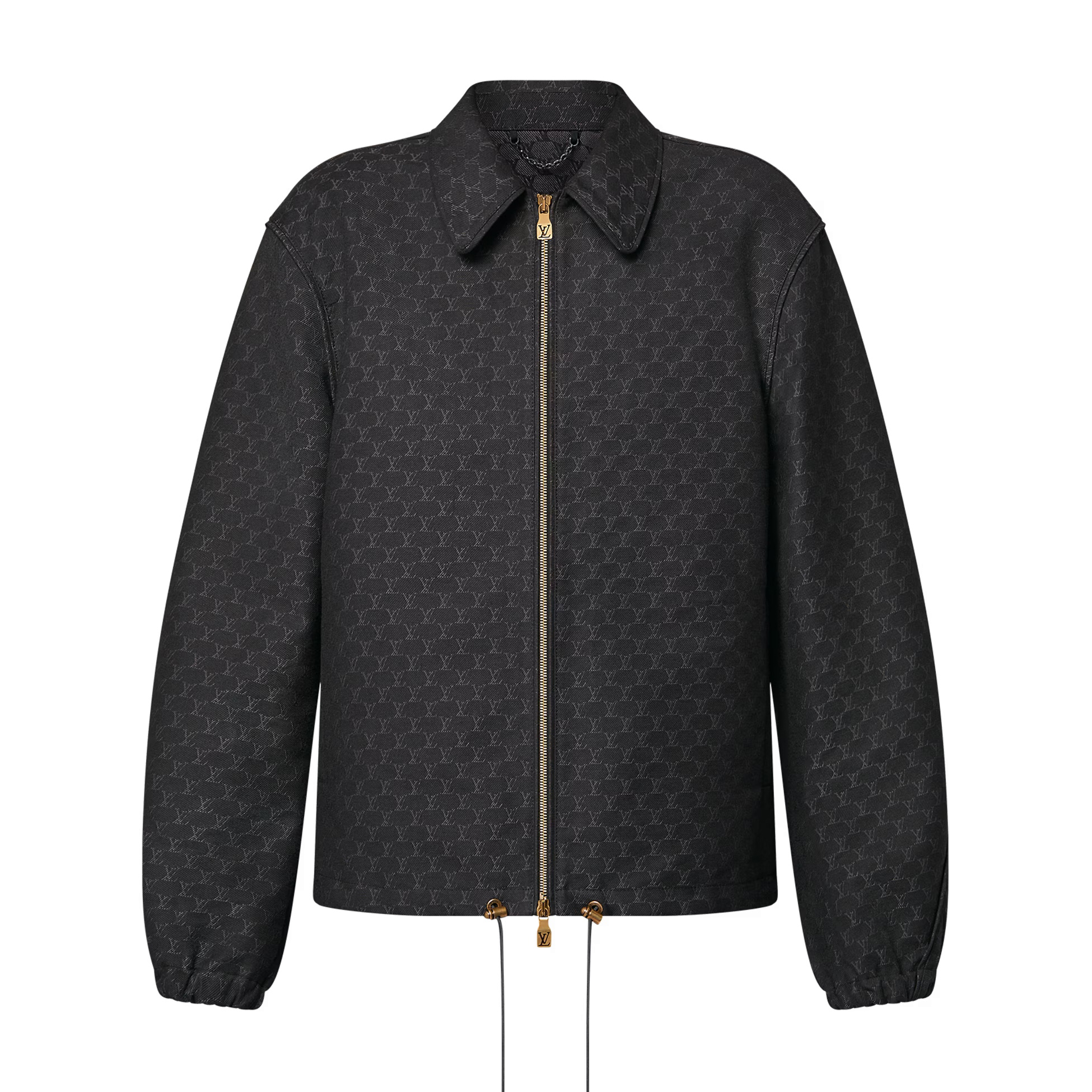 NIGO Louis Vuitton Men's Spring and Autumn Black Logo Jacquard Embroidery Lapel Zipper Long Sleeve Jacket #nigo72689