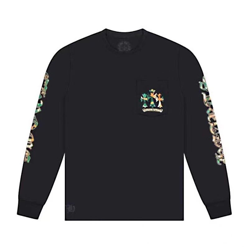 NIGO Chrome Hearts Men's and Women's Spring and Autumn Camouflage Print Logo Print Casual Round Neck Cotton Pullover Sweatshirt #nigo72693