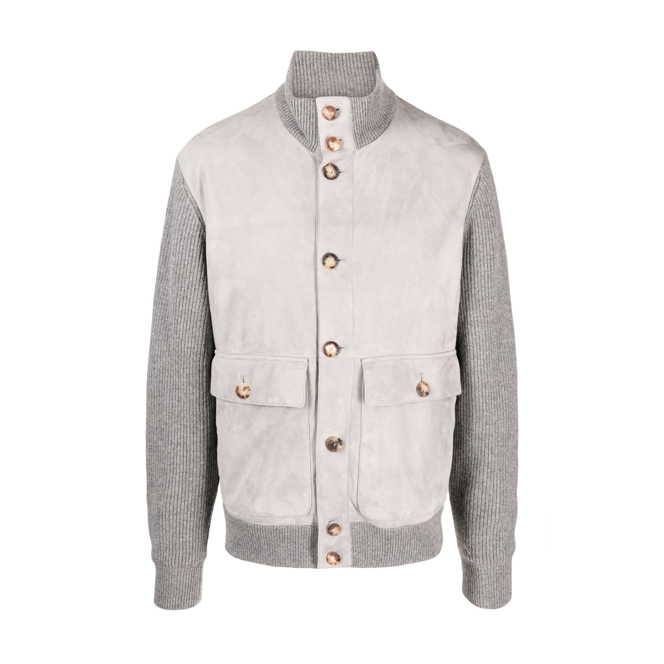 NIGO Brunello Cucinelli Men's Fall And Winter Suede Wool Knit Patchwork Jacket Single-breasted Fashion Casual Gentleman Jacket Ngvp #nigo9113