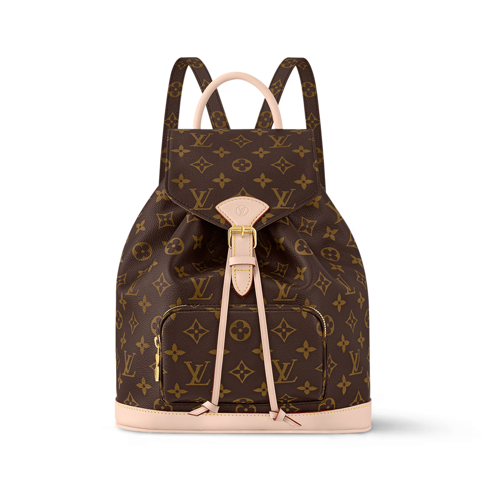 NIGO Louis Vuitton Women's Brown Letter Printed Full Printed Magnetic Buckle Drawstring Closure Coated Canvas Leather Shoulder Bag Backpack Bags #nigo72699
