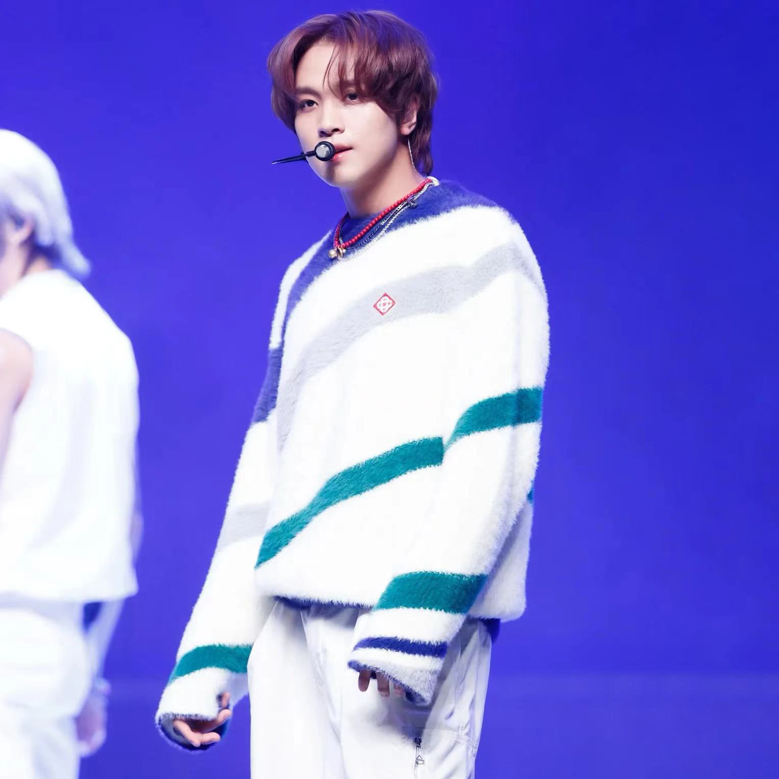 NIGO Casablanca Women's Fall/Winter Brushed Effect Twill Stripe Pattern Knit Sweater #nigo72715