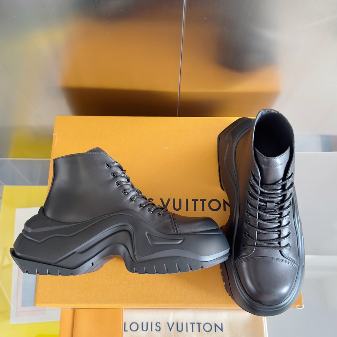 NIGO Louis Vuitton Archlight 2.0 Platform Women's Solid Color Leather Velcro Loafers Shoes #nigo72727