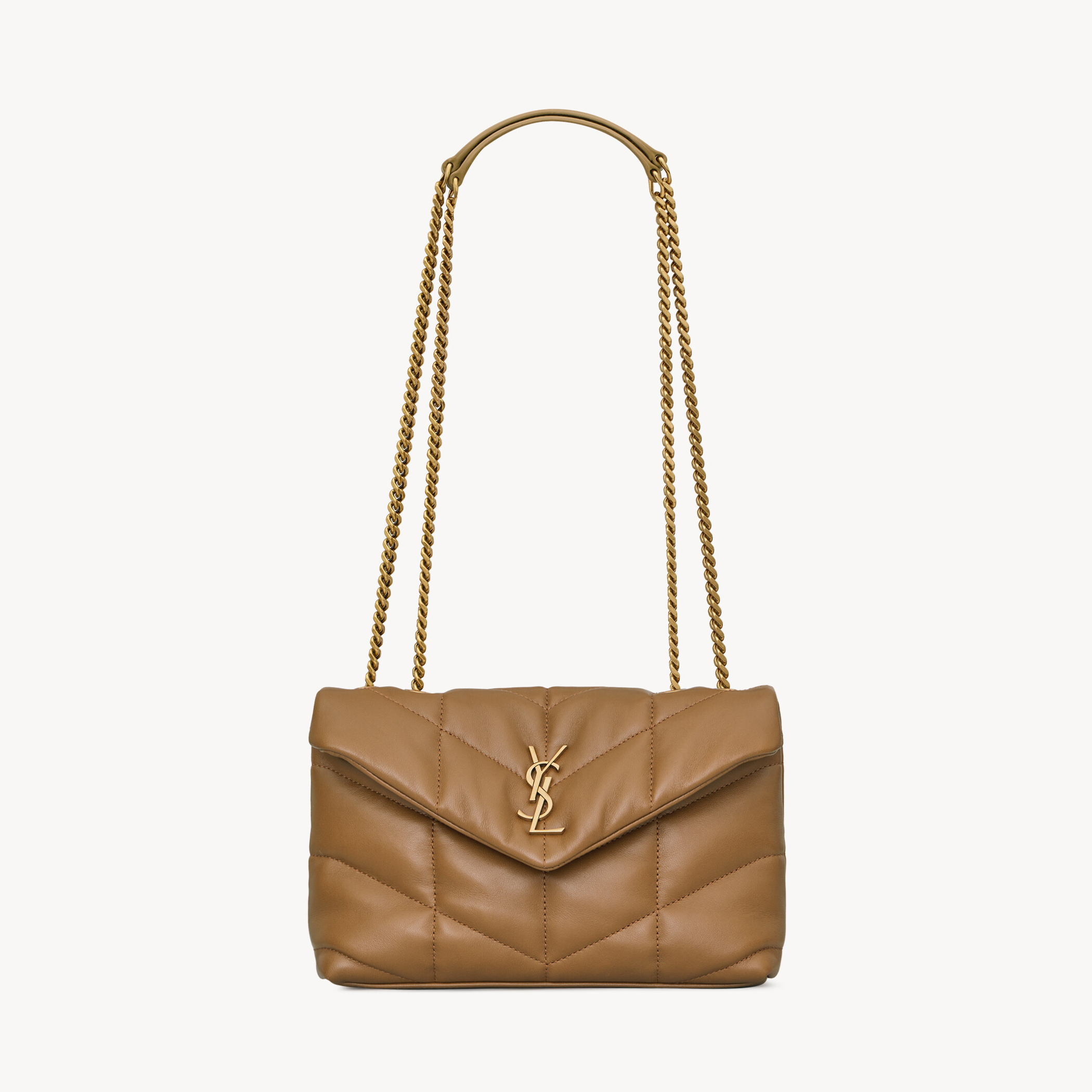 NIGO SAINT LAURENT LOULOU PUFFER Women's Solid Color Letter Metal Logo Chain Shoulder Strap Lambskin Handheld Crossbody Shoulder Bag Bags #nigo72735