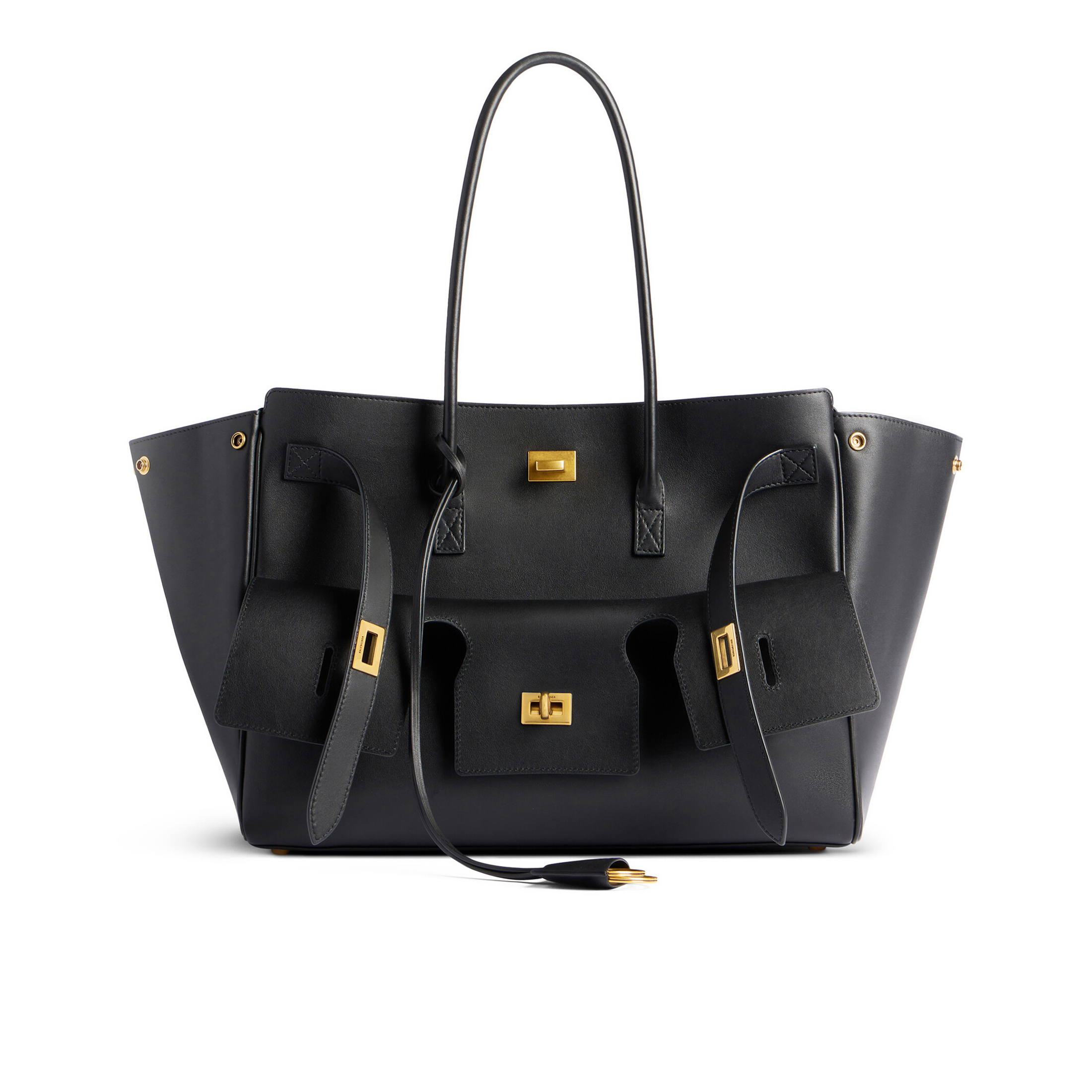 NIGO Balenciaga Bel Air Medium Handbag Fashion Trend Temperament Cowhide Black Metal Buckle Bags 8054812ABAW9723 Ngvp #nigo8919