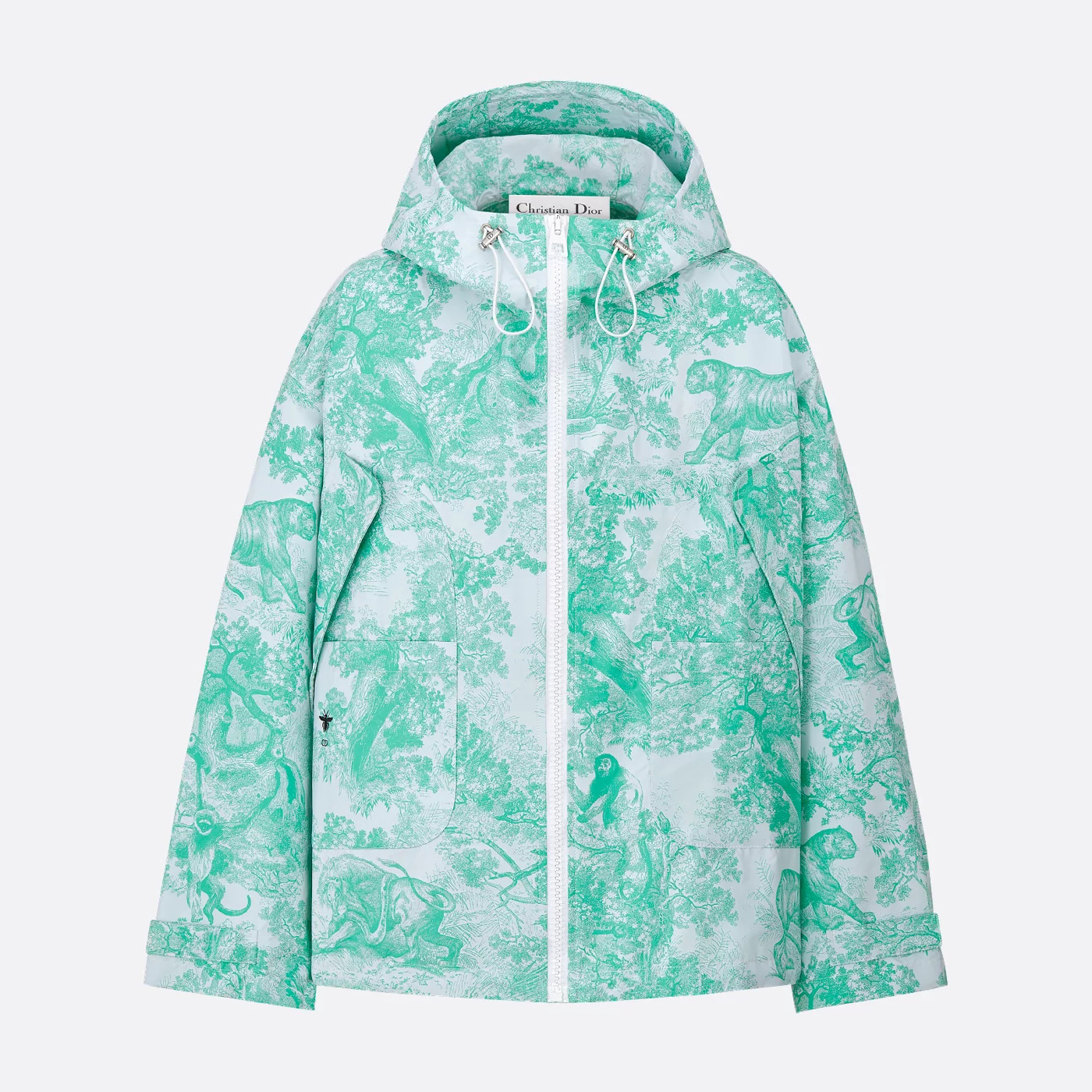 NIGO Dior Women's Spring and Autumn Animal Pattern Full Print Hooded Zipper Loose Long Sleeve Jacket #nigo72759