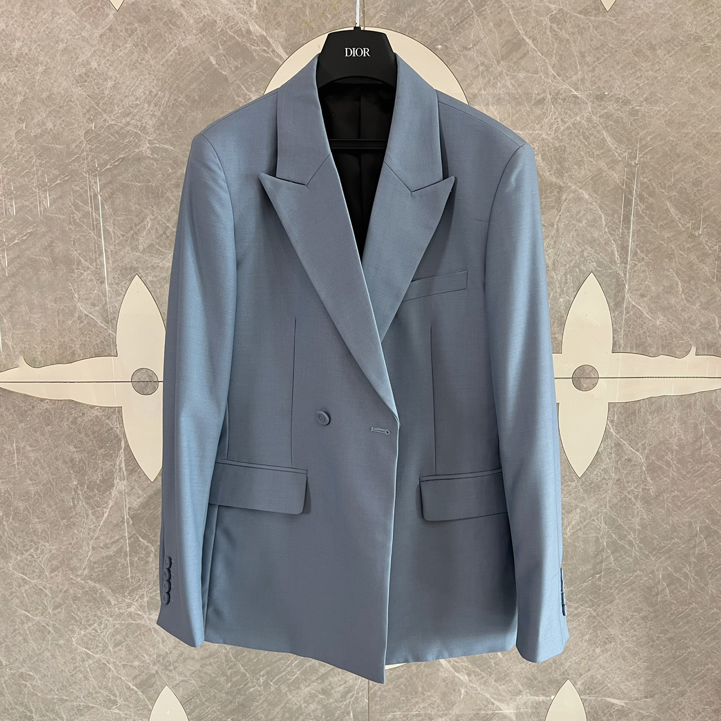 NIGO Dior Men's Spring And Autumn Solid Color Lapel Long Sleeve Blazer Jacket Casual Straight Pants Suit #nigo71412