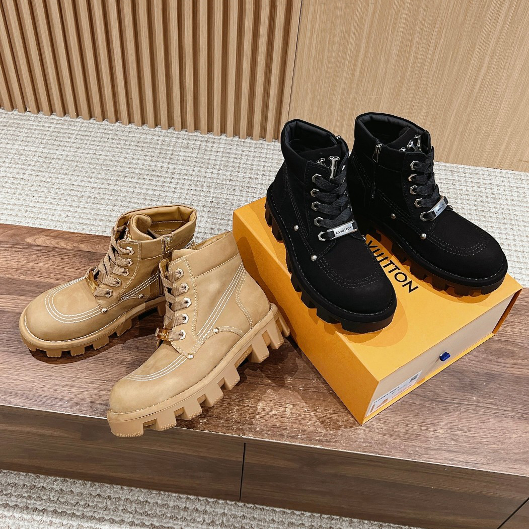NIGO Louis Vuitton Men's Fall And Winter Cowhide High Top Martin Boots And Ankle Shoes #nigo72766