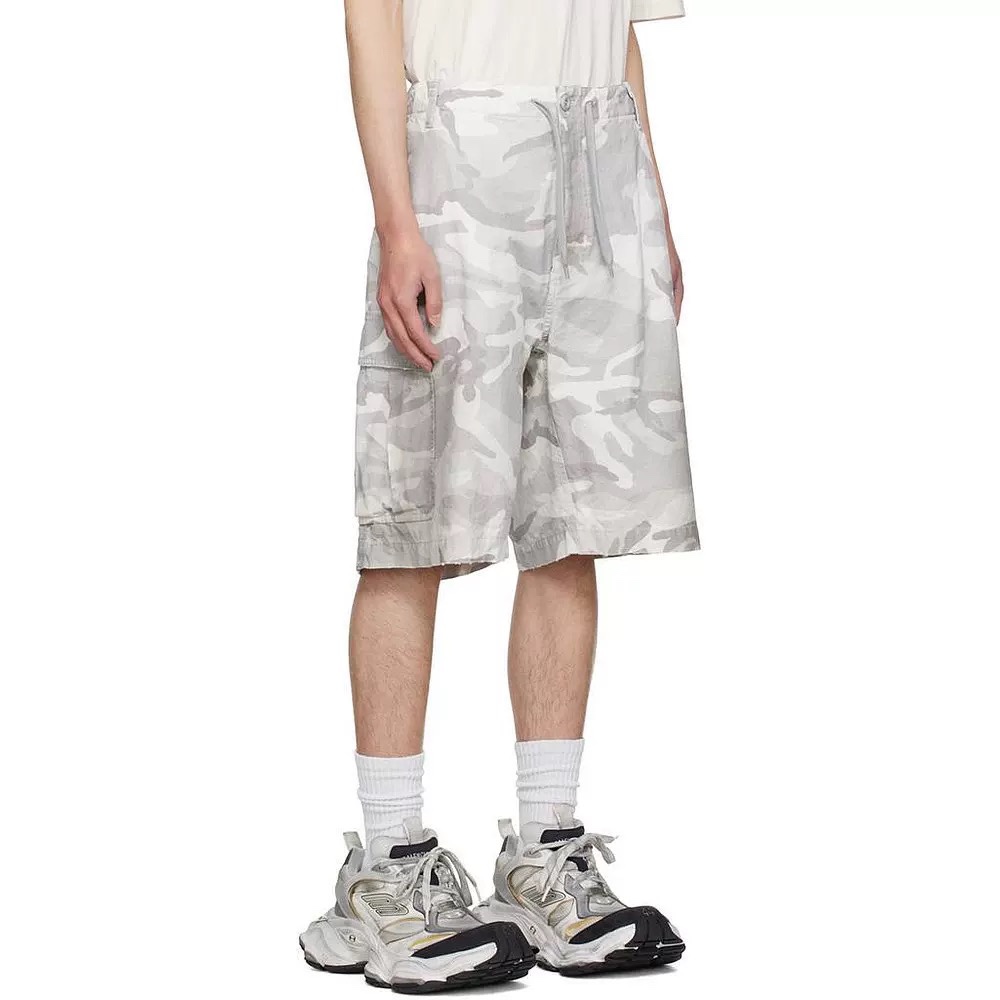 NIGO Balenciaga Men's Summer Solid Color Camouflage Drawstring Tie Cotton Loose Retro Work Shorts Ngvp #nigo9162