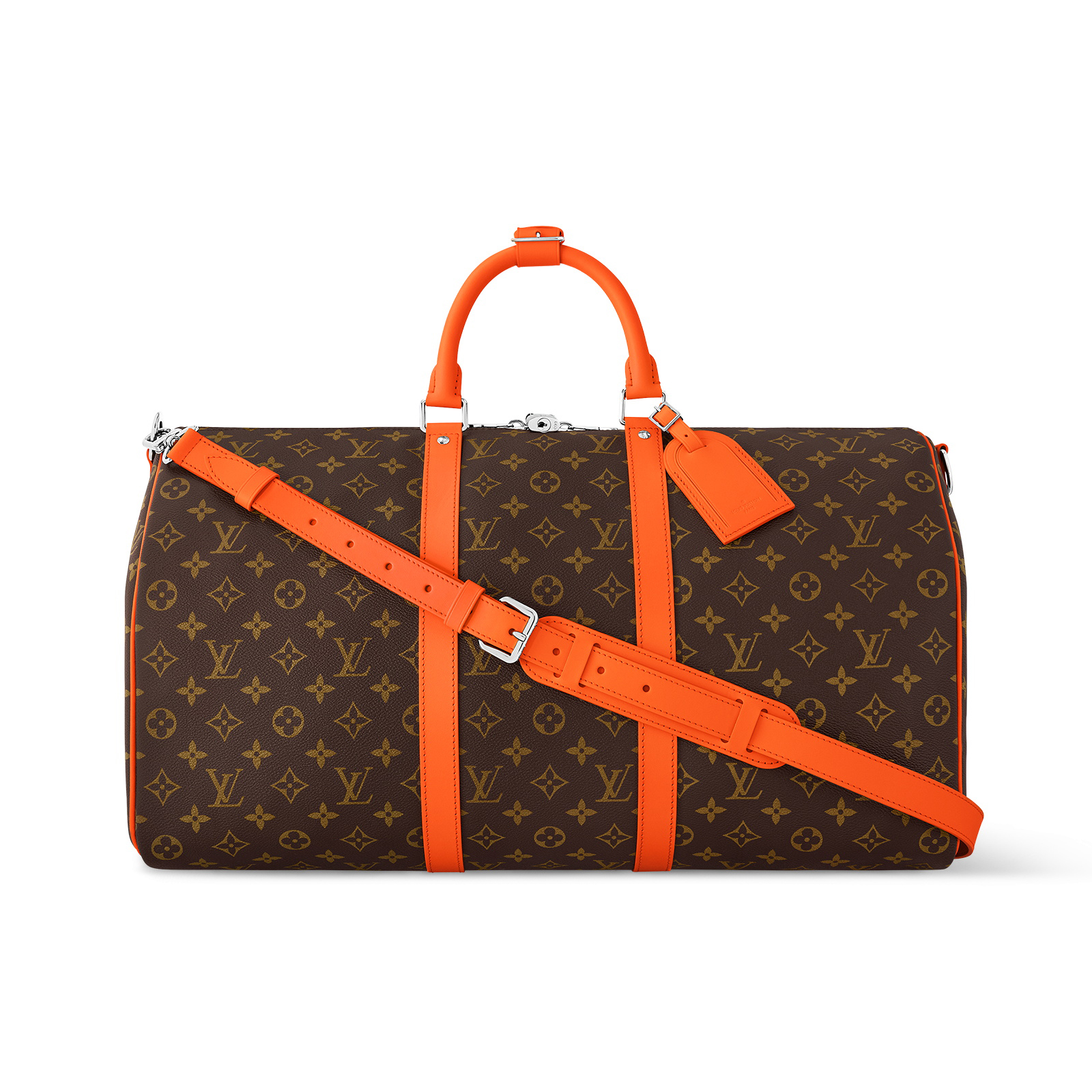 NIGO Louis Vuitton KEEPALL BANDOULIÈRE 50 Men's Detachable Adjustable Shoulder Strap Zipper Closure Coated Canvas Quilted Leather Single Shoulder Crossbody Handbag Travel Bag Bags #nigo72782