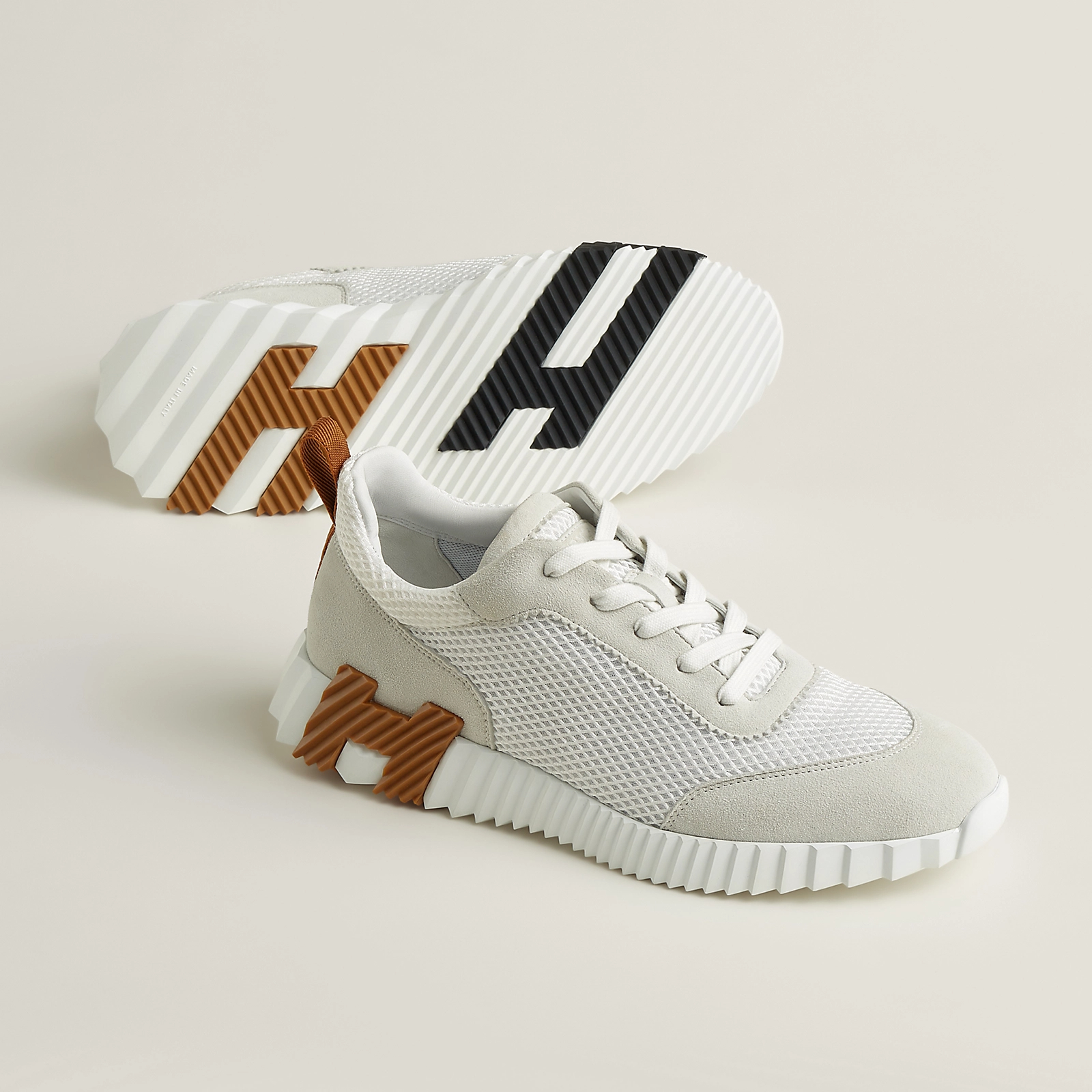 NIGO Hermes Bouncing Sneakers Men's And Women's Geometric Mesh Hundred Casual Fashion Shoes #nigo71421