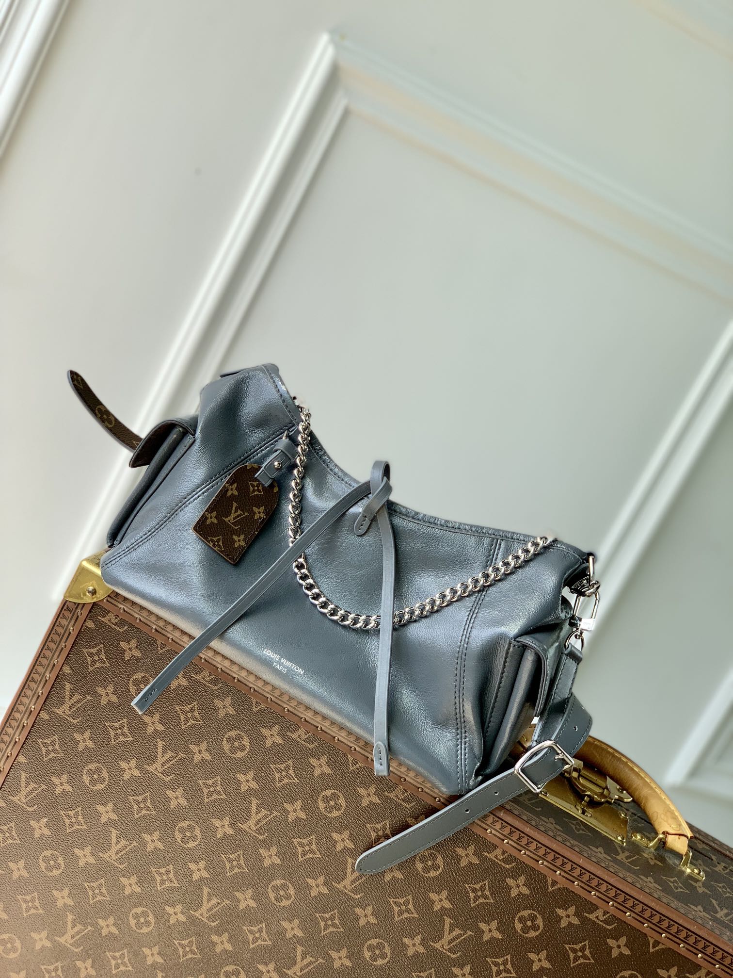 NIGO Louis Vuitton Women's Letter Logo Detachable Adjustable Shoulder Strap Lambskin Tote Handbag Shoulder Bag Bags #nigo72778