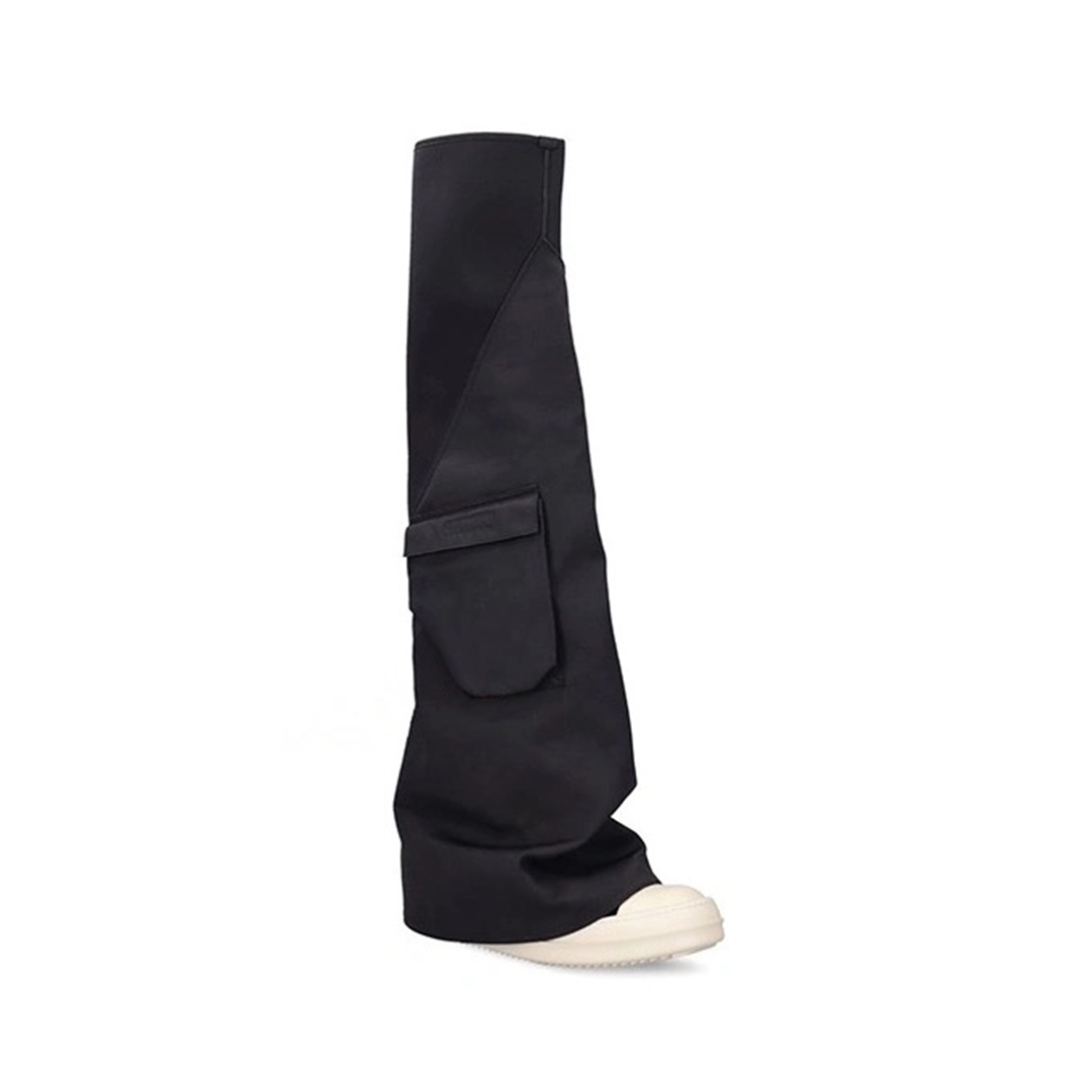 NIGO Rick Owens Women's Solid Color Knee Pocket Boots Casual Patchwork Long Boots Shoes Ngvp #nigo6176