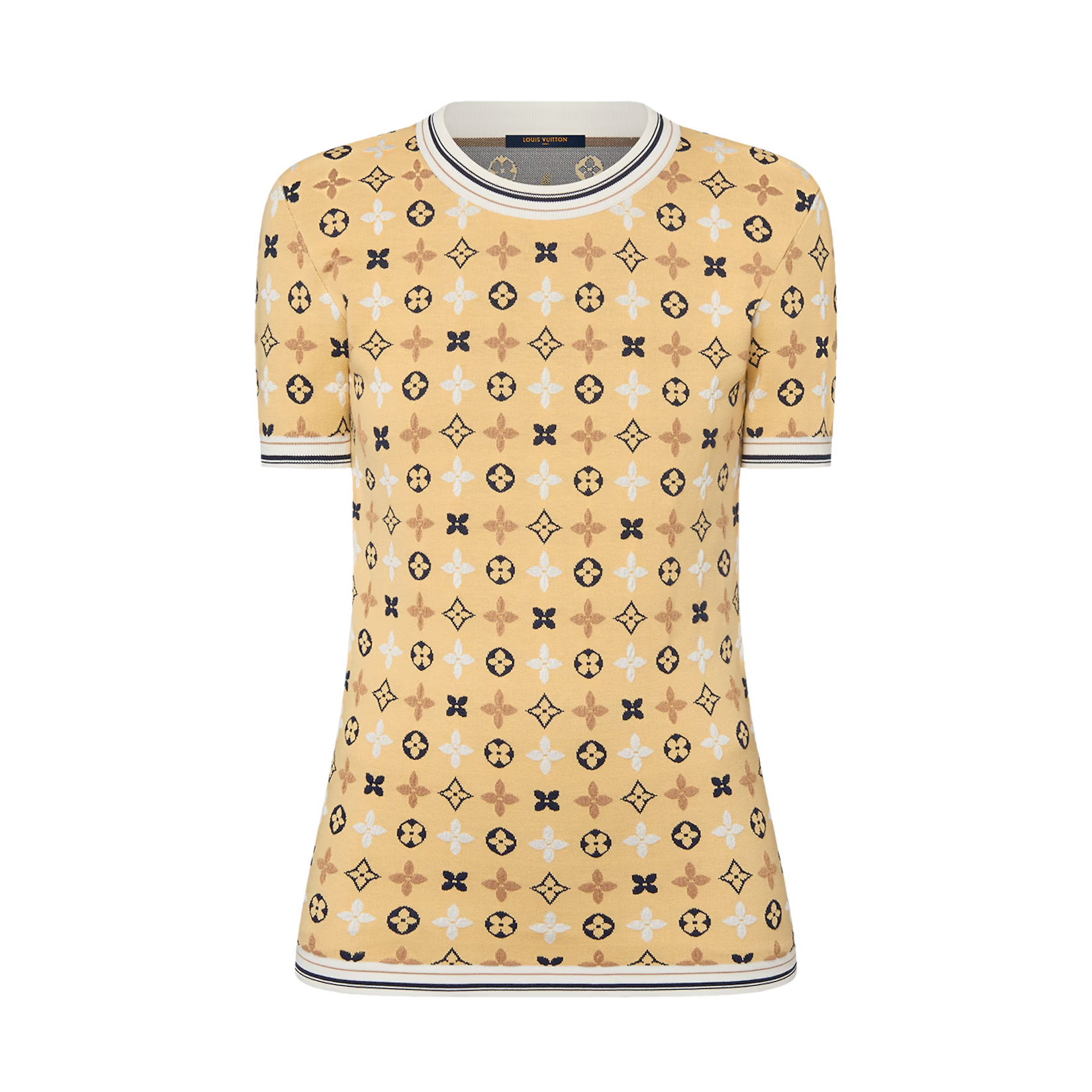 NIGO Louis Vuitton Women's Summer Solid Color Logo Printed Round Neck Short Sleeve Knit T-Shirt #nigo72797