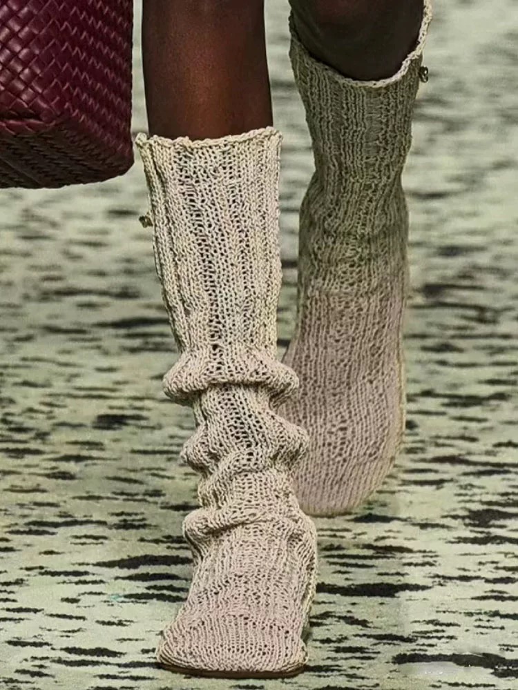 NIGO Bottega Veneta Women's Autumn And Winter Runway Fashion Trend Sock Boots Comfortable Versatile Boots Shoes #nigo71425