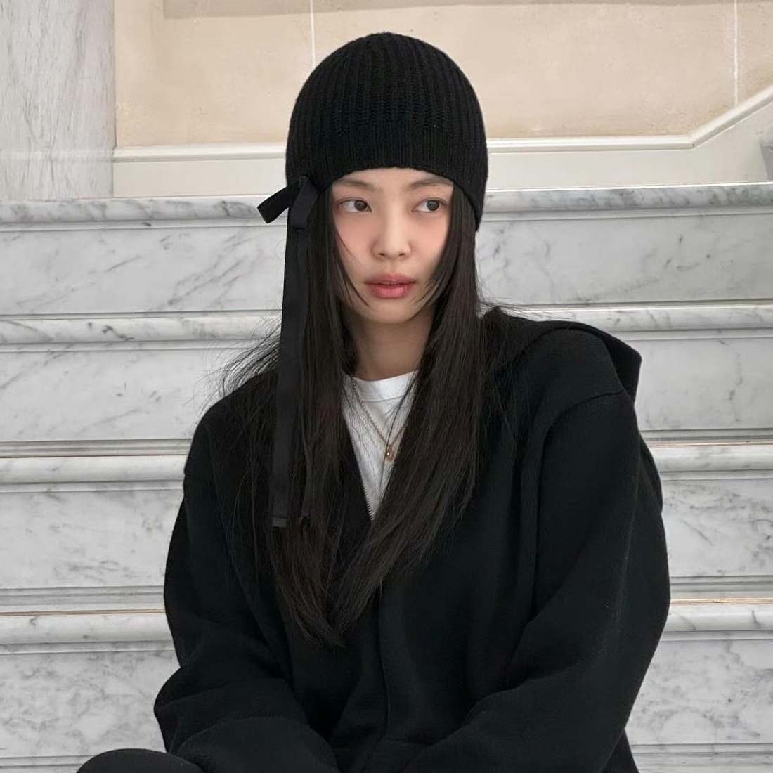 NIGO Chanel Women's Fall/Winter Black Floppy Knit Hat Cap #nigo72794