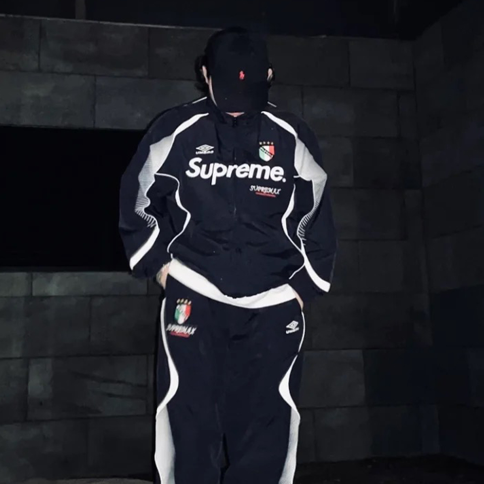 NIGO Supreme x Umbro Men's Women's Spring & Autumn Solid Color Zipper Loose Waterproof Nylon Hooded Long Sleeve Track Jacket #nigo71417