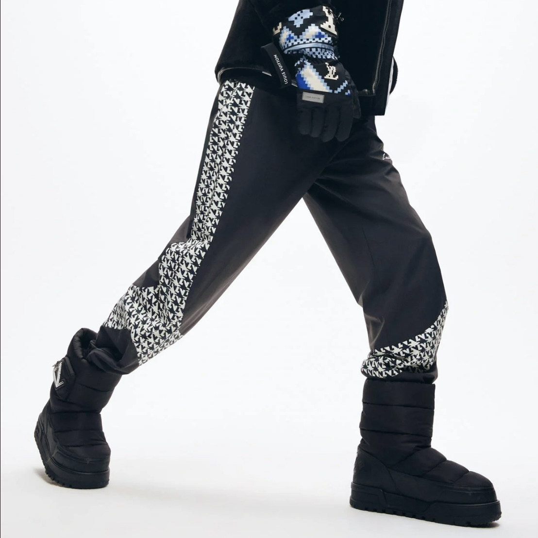 NIGO Louis Vuitton Men's Spring and Fall Thousand Bird Check Printed Embroidered Letter Logo Drawstring Casual Pants #nigo72822