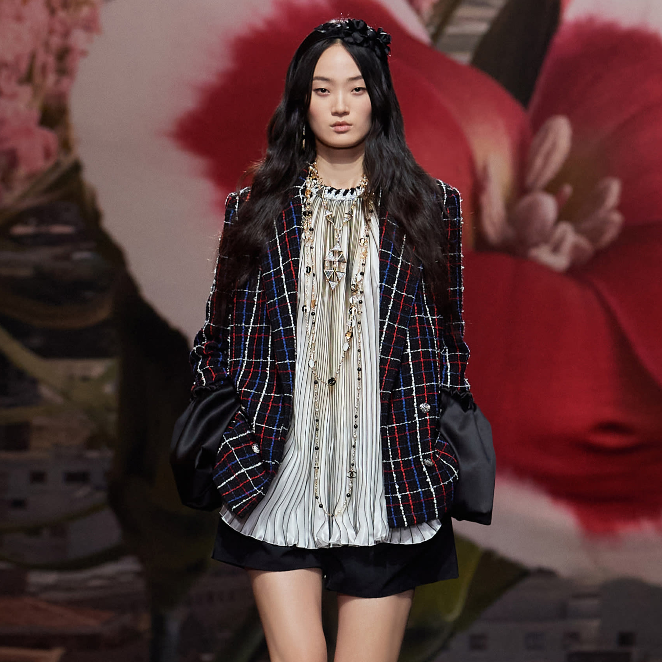 NIGO Chanel Women's Spring And Autumn Plaid Cotton Tweed Lapel Casual Fashion Long Sleeve Slim Tweed Jacket Ngvp #nigo9127