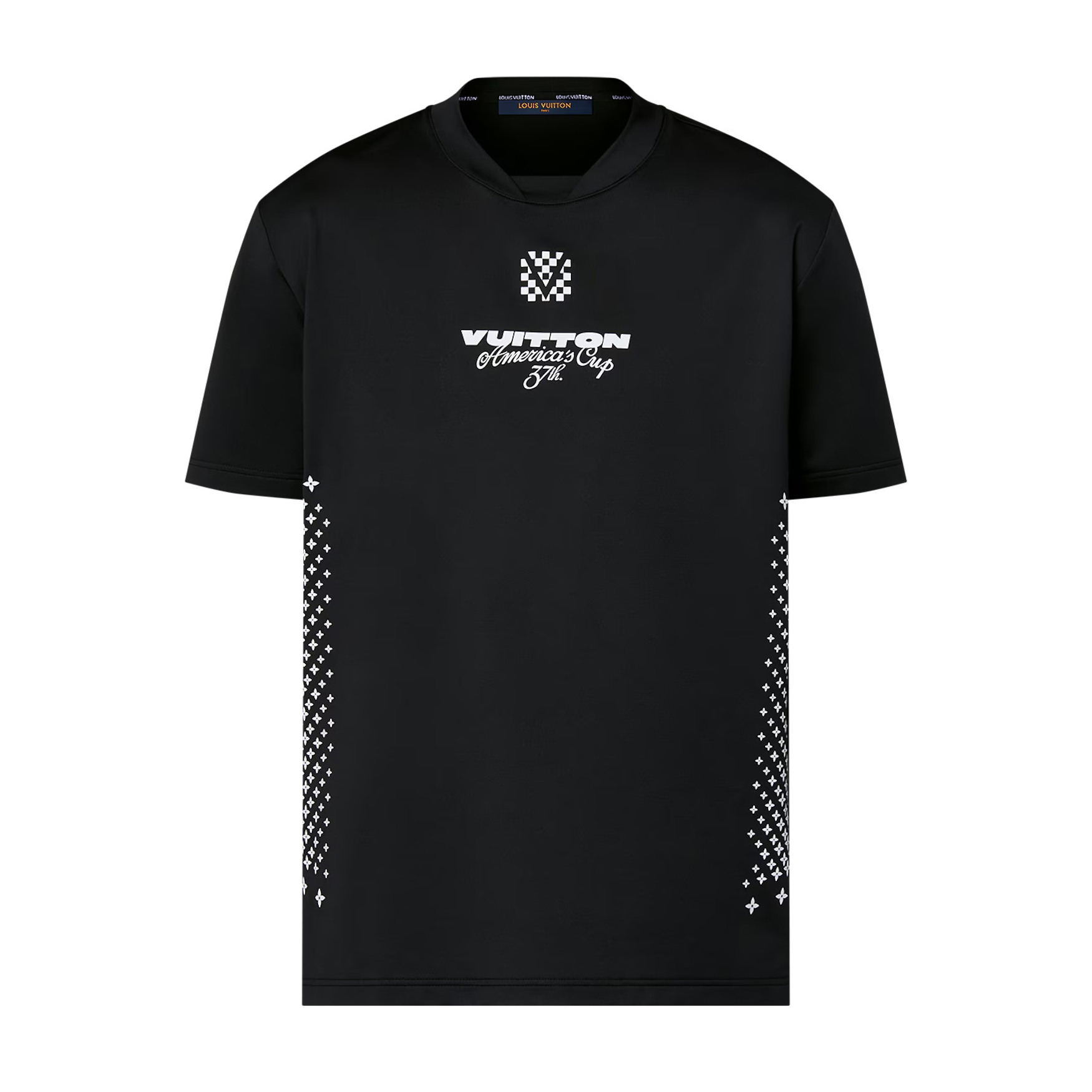 NIGO Louis Vuitton Men's Summer Black Letter Logo Round Neck Slim Short Sleeve T-Shirt #nigo72838