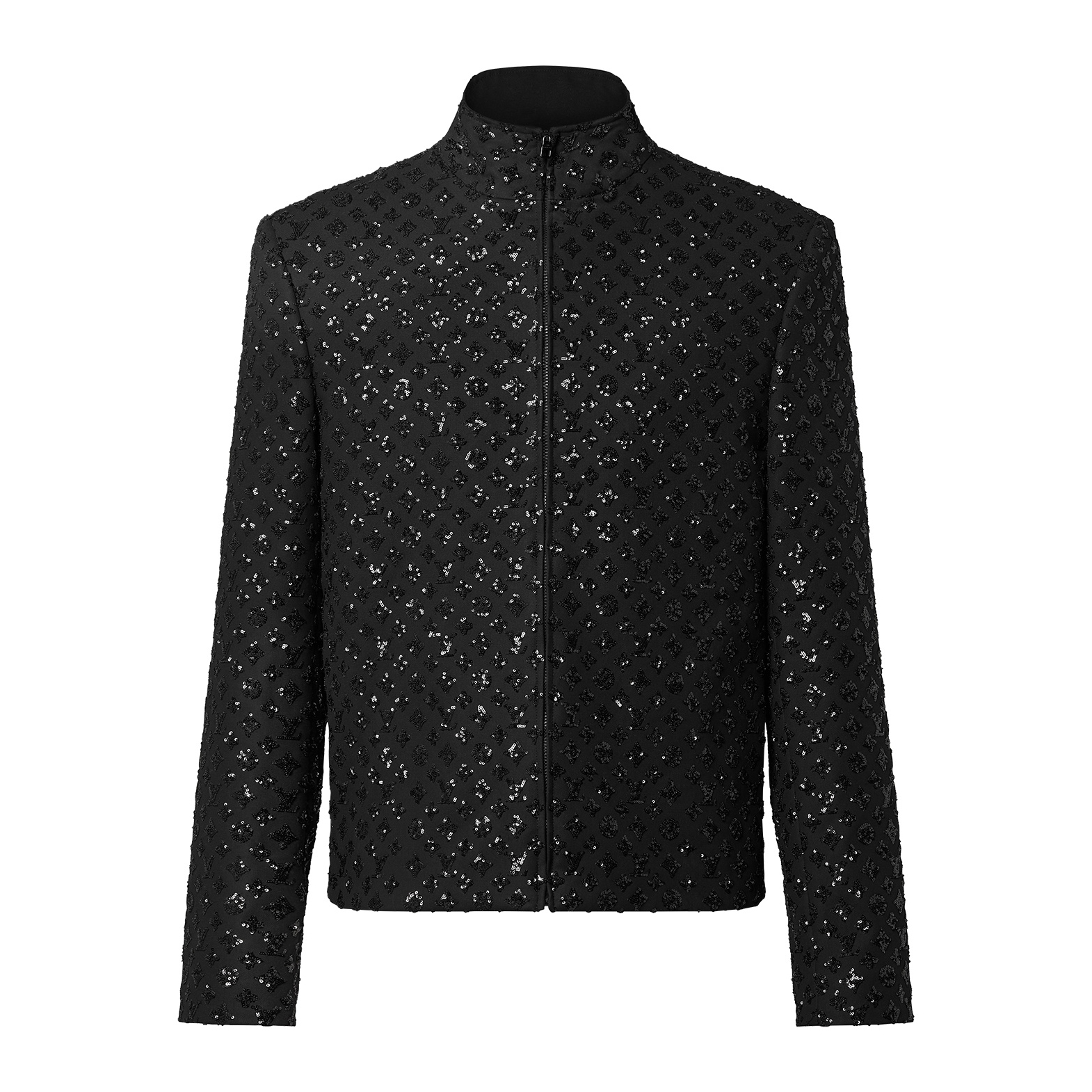 NIGO Louis Vuitton Men's Spring and Autumn Black Evening Drawstring Zipper Standing Collar Jacket Casual Pants Suit Set #nigo72849