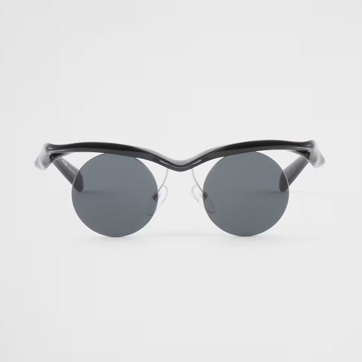 NIGO Prada Men's Women's Fashion Mirror Logo Legs Hollow Shape Solid Color Round Casual Accessories Runway Irregular Sunglasses #nigo71439