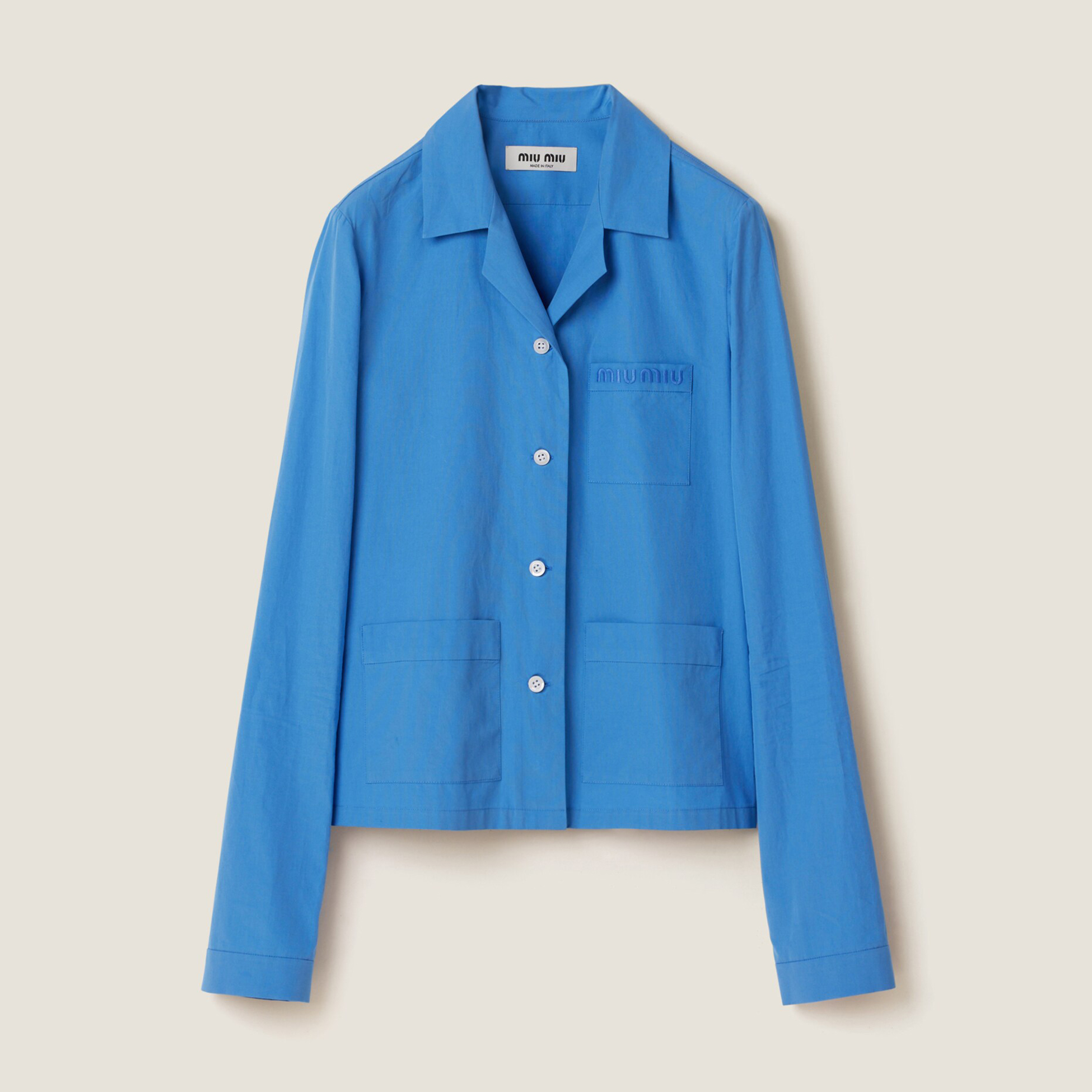 NIGO MiuMiu Women's Spring and Autumn Solid Color Logo Letter Printing V-Neck Loose Long Sleeve Shirt #nigo72854