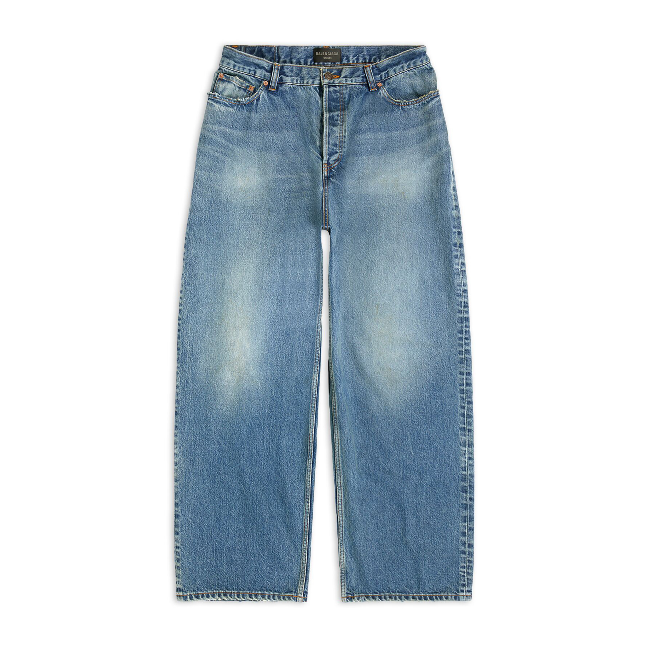 NIGO Balenciaga Men's Four Seasons Solid Color Vintage Cotton Casual Silhouette Loose Jeans Wide Leg Pants #nigo71444