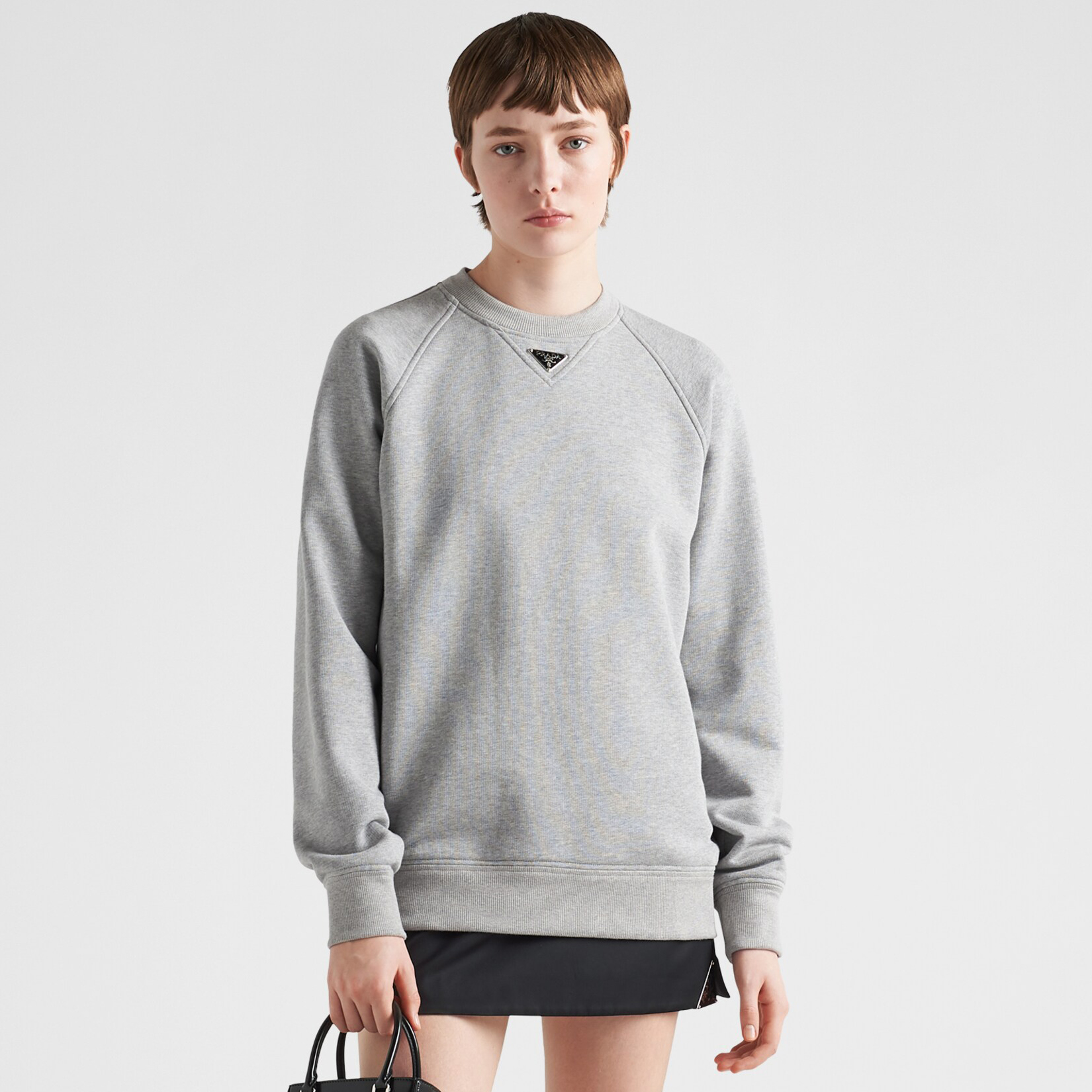 NIGO Prada Women's Spring and Autumn Logo Applique Round Neck Cotton Pullover Long Sleeve Sweatshirt #nigo72846