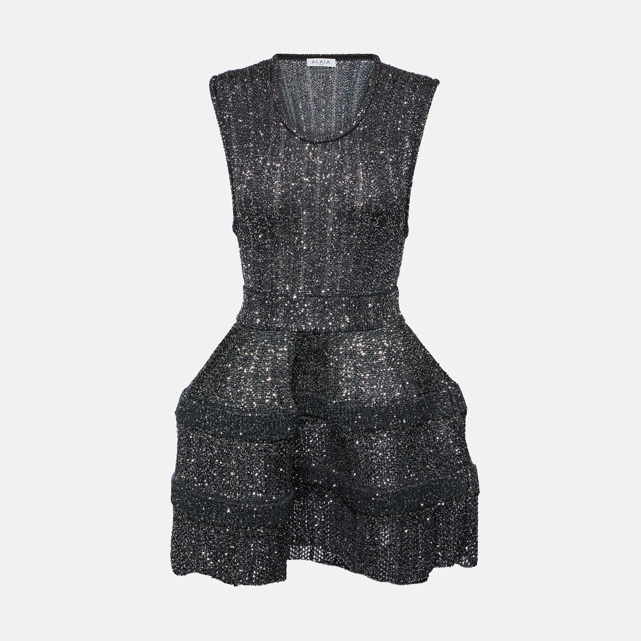 NIGO Alaia Women's Spring And Summer Sequin Dress Round Neck Sleeveless Slim Knee-length Dress Fashion Party Dresses Ngvp #nigo9133