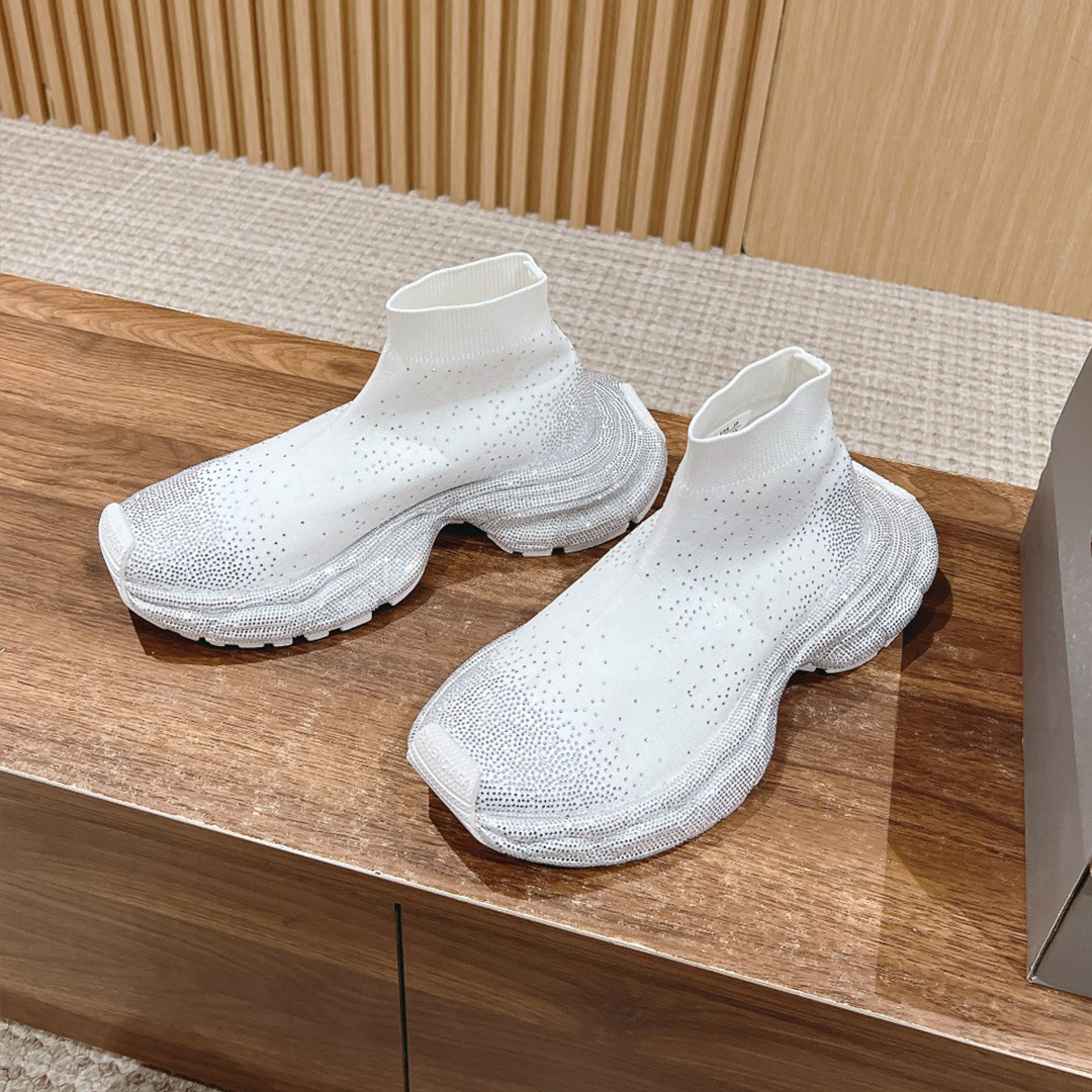 NIGO Balenciaga Men's Women's Fashion Diamond Socks Shoes Stretch Shoes Casual 3XL Sneakers Shoes Ngvp #nigo9179