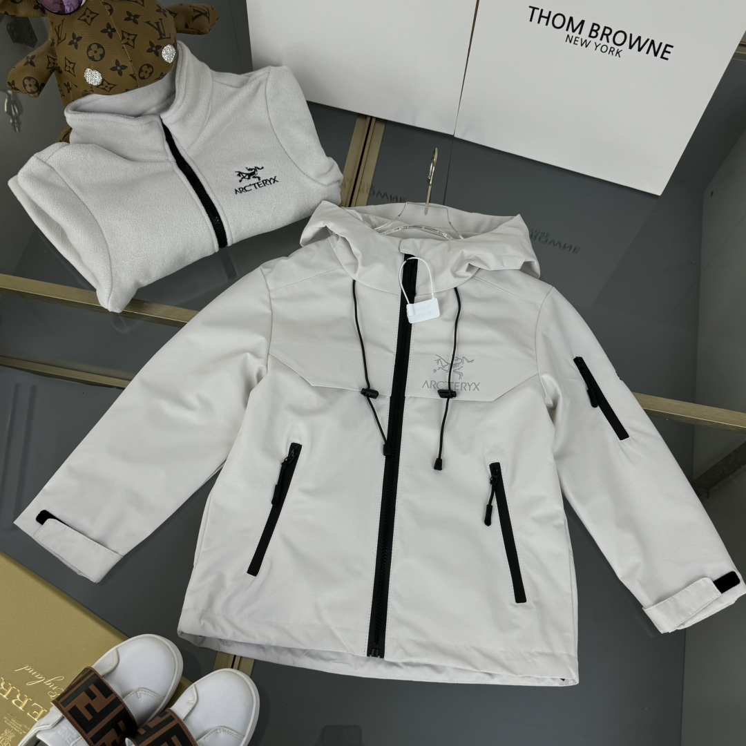 NIGO Arcteryx Autumn And Winter Solid Color Zipper Waterproof Windproof Long-Sleeved Hooded Jacket #nigo31336