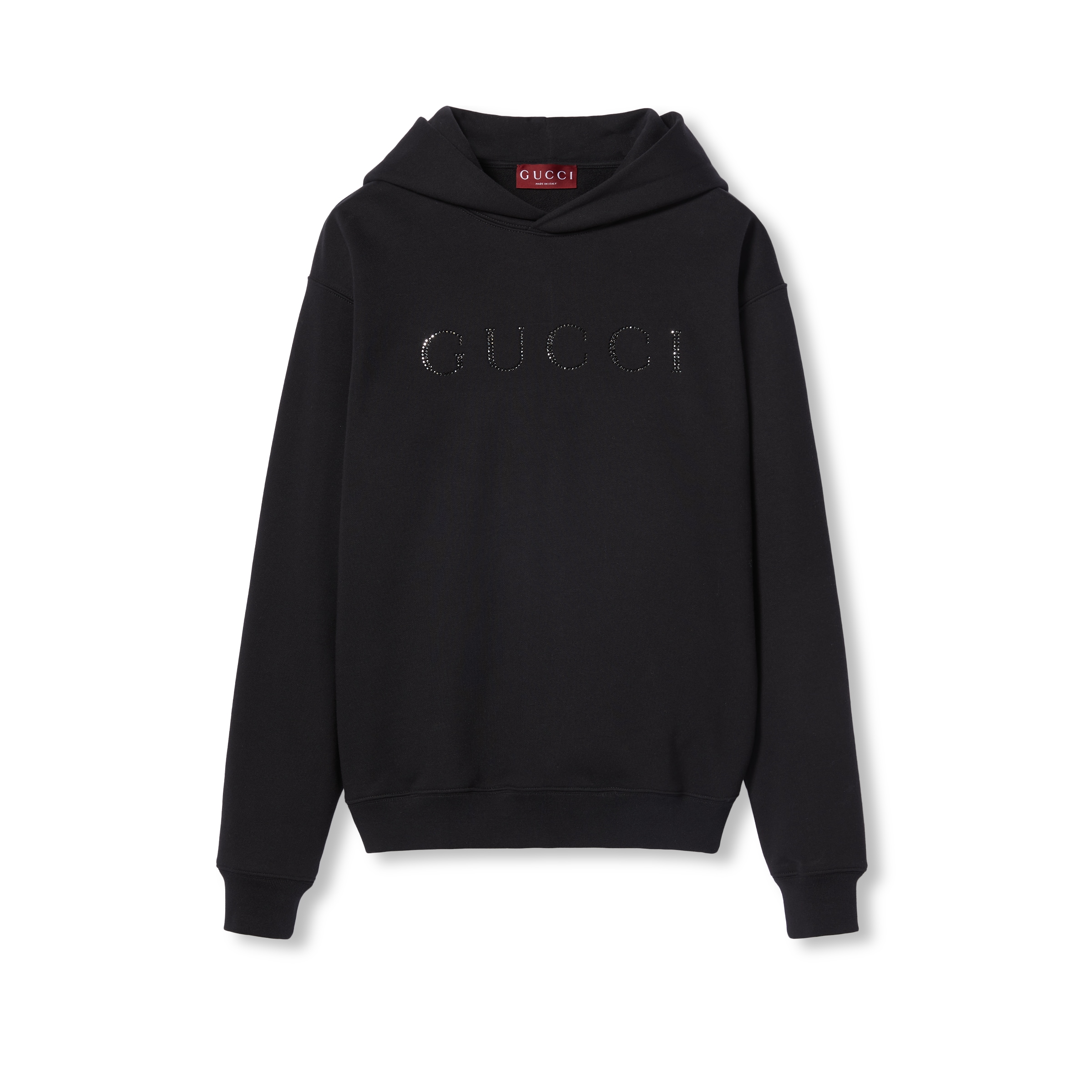 NIGO Gucci Men's Fall Knitted Cotton Hooded Sweatshirt Crystal Gucci Embroidery Black Fashion Casual Pullover Hoodie #nigo71487