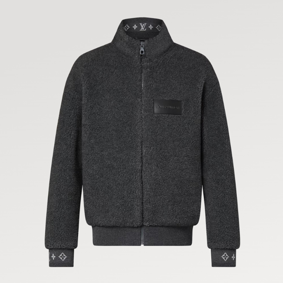 NIGO Louis Vuitton Men's Spring & Autumn Solid Color Logo Jacquard Suede Drawstring Zipper Long Sleeve Jacket #nigo71471