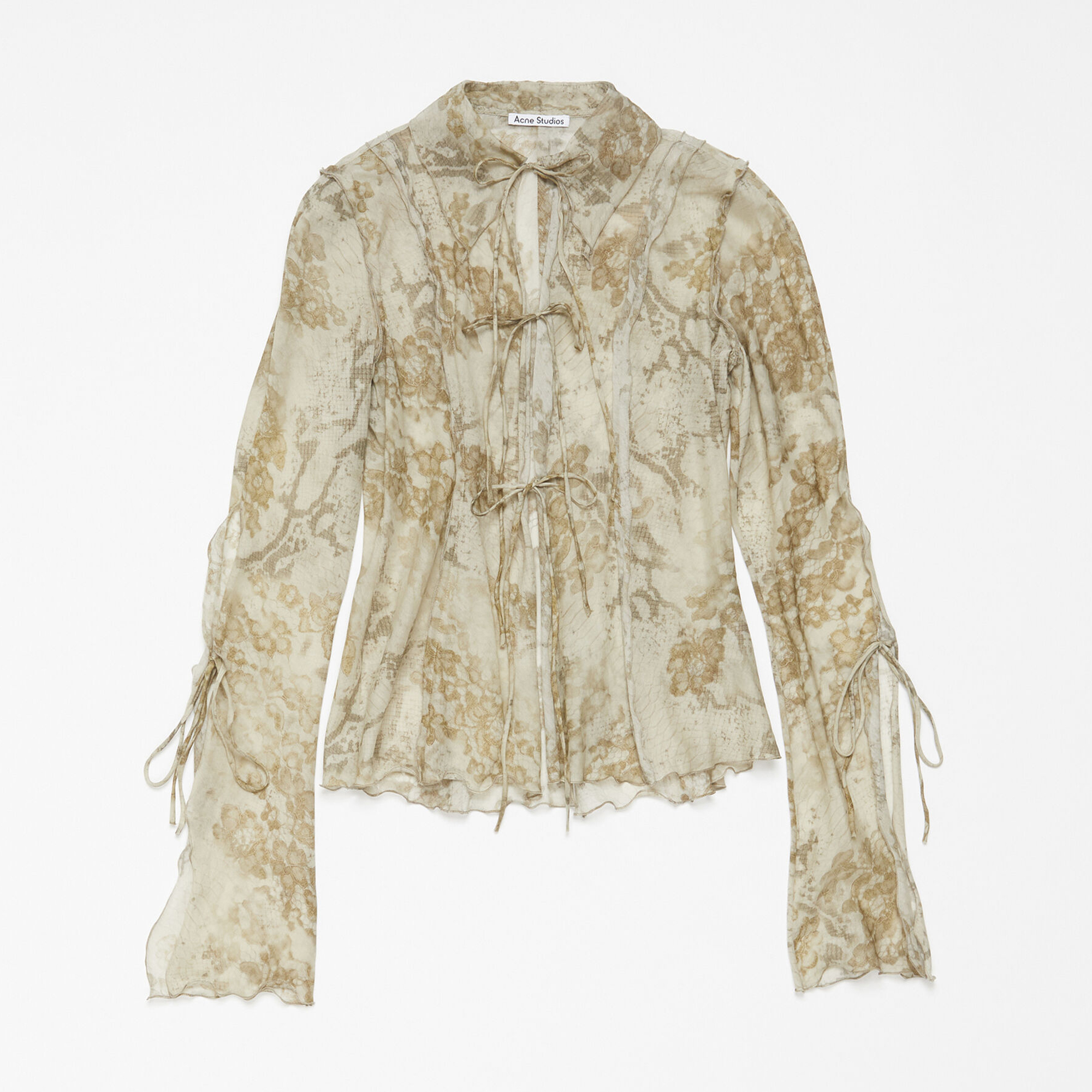 NIGO Acne Studios Women's Spring And Autumn Solid Color Pattern Printed Silk Casual Long Sleeve Shirt Ngvp #nigo9187