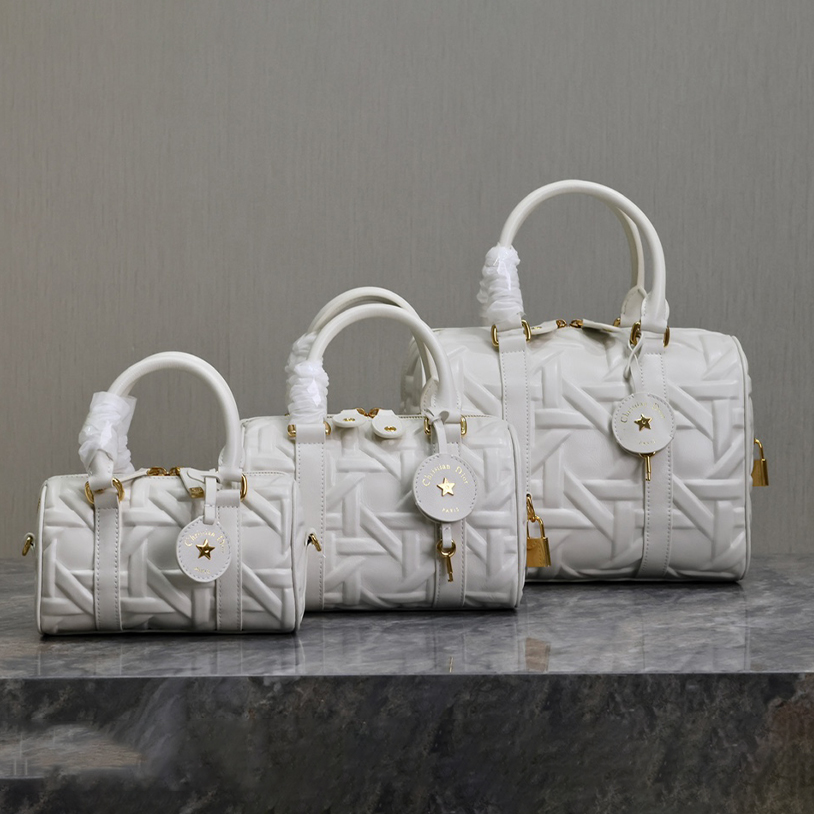 NIGO Dior Women's Dior Groove Pure Rattan Checkered Pattern Calfskin Handbag Casual Shoulder Crossbody Bag #nigo71475