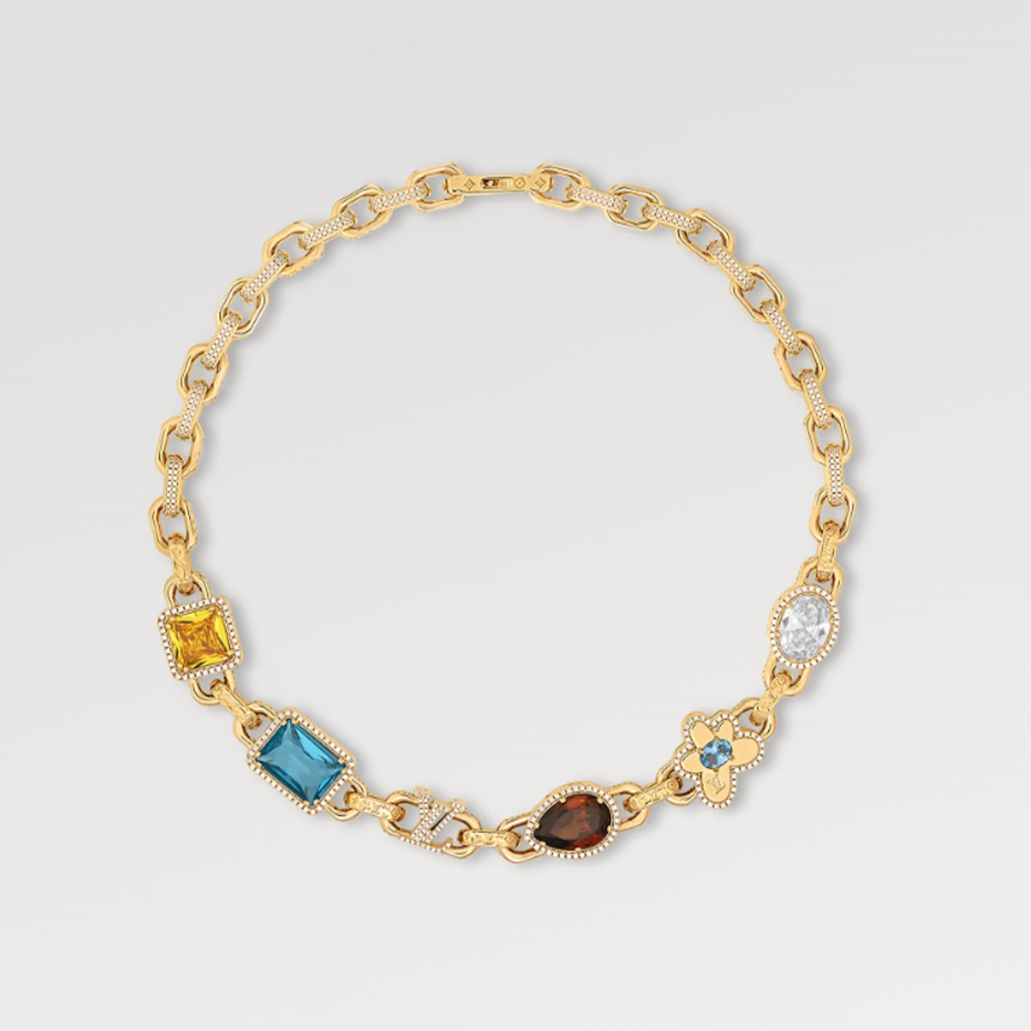 NIGO Louis Vuitton Men's Women's Trend PARADISE STONE Fashion Inlay Design Necklace Jewelry #nigo71516