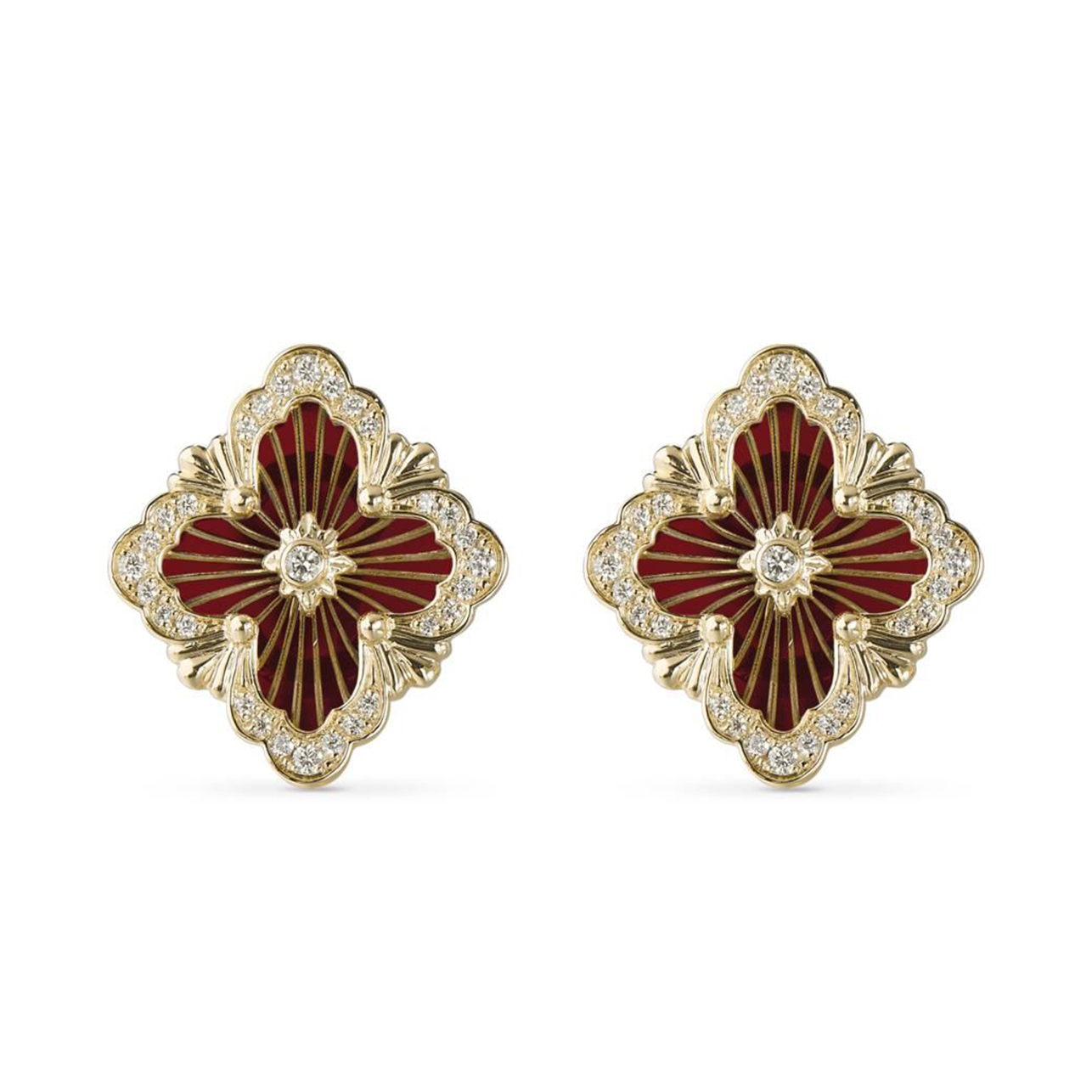 NIGO BUCCELLATI Men's Women's Vintage Floral Solid Color OPERA TULLE Collection Earrings Accessories Ngvp #nigo9188