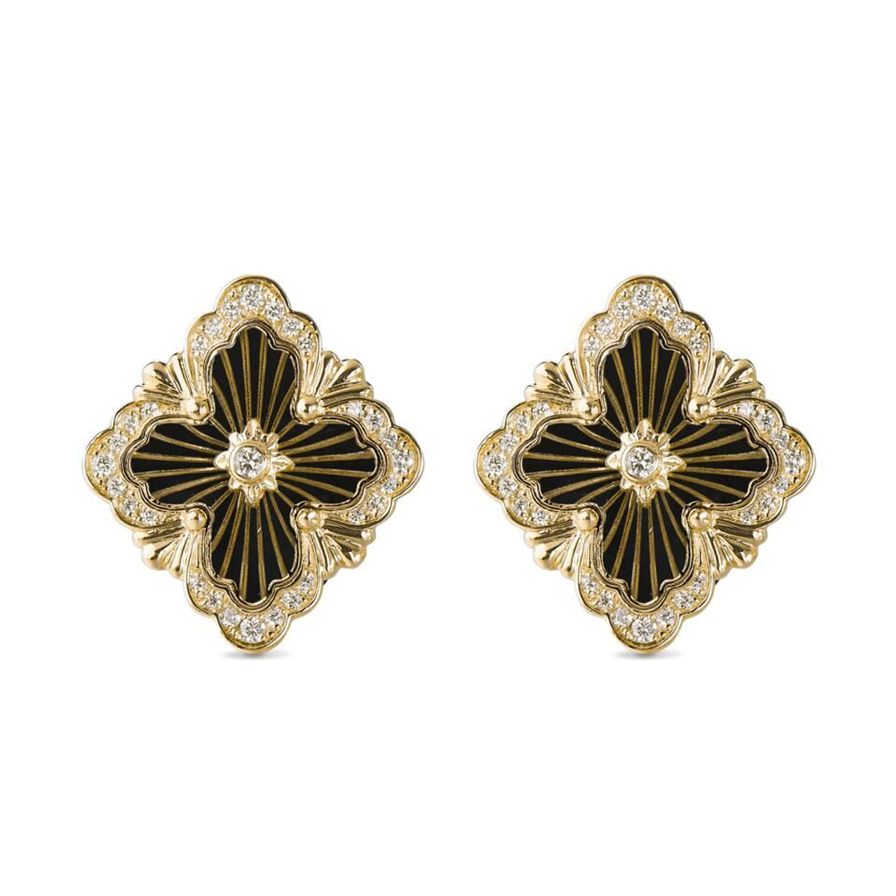 NIGO BUCCELLATI Men's Women's Vintage Floral Solid Color OPERA TULLE Collection Earrings Accessories Ngvp #nigo9188